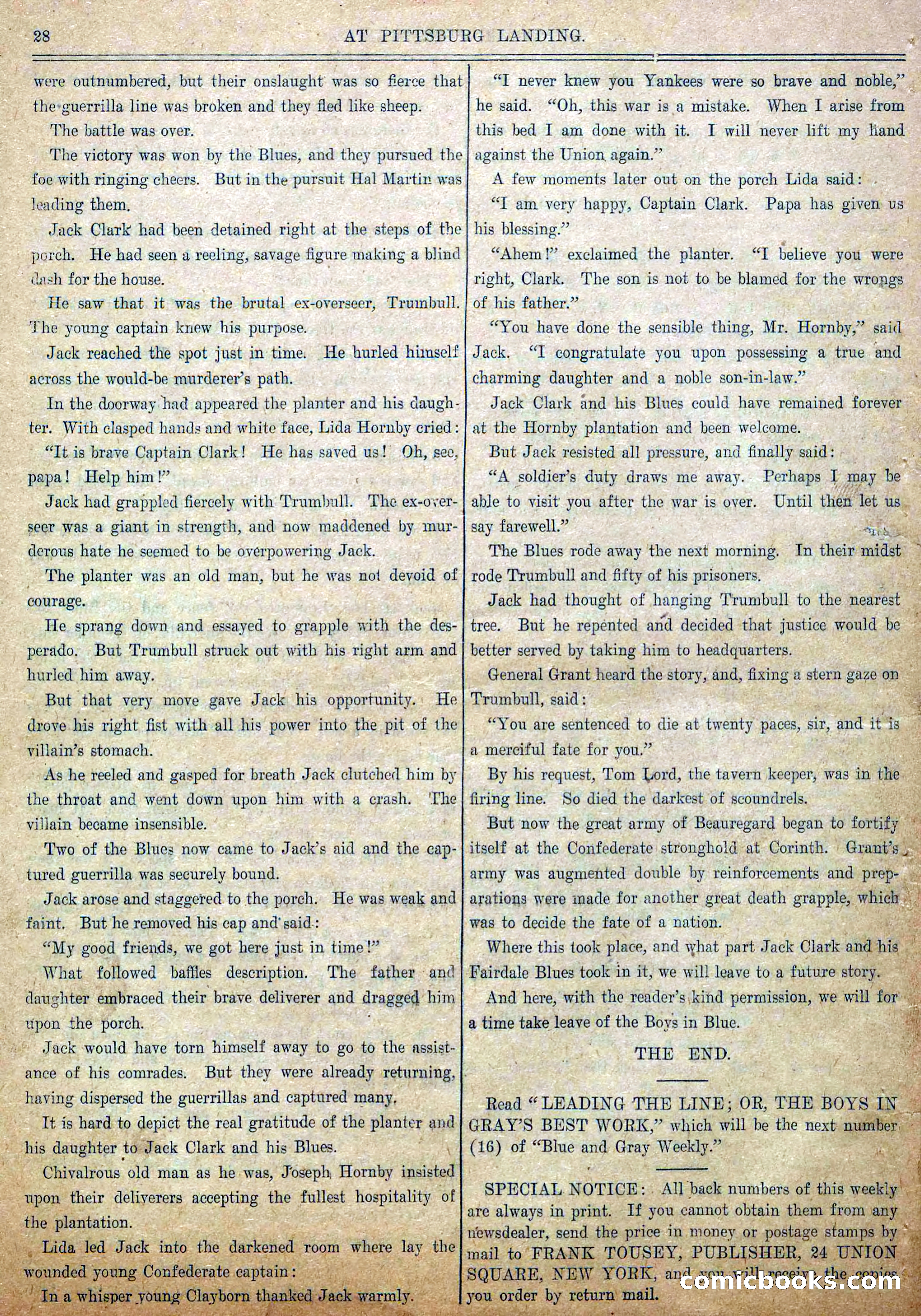 Blue and Gray Weekly, No. 15 — page 30 of 36