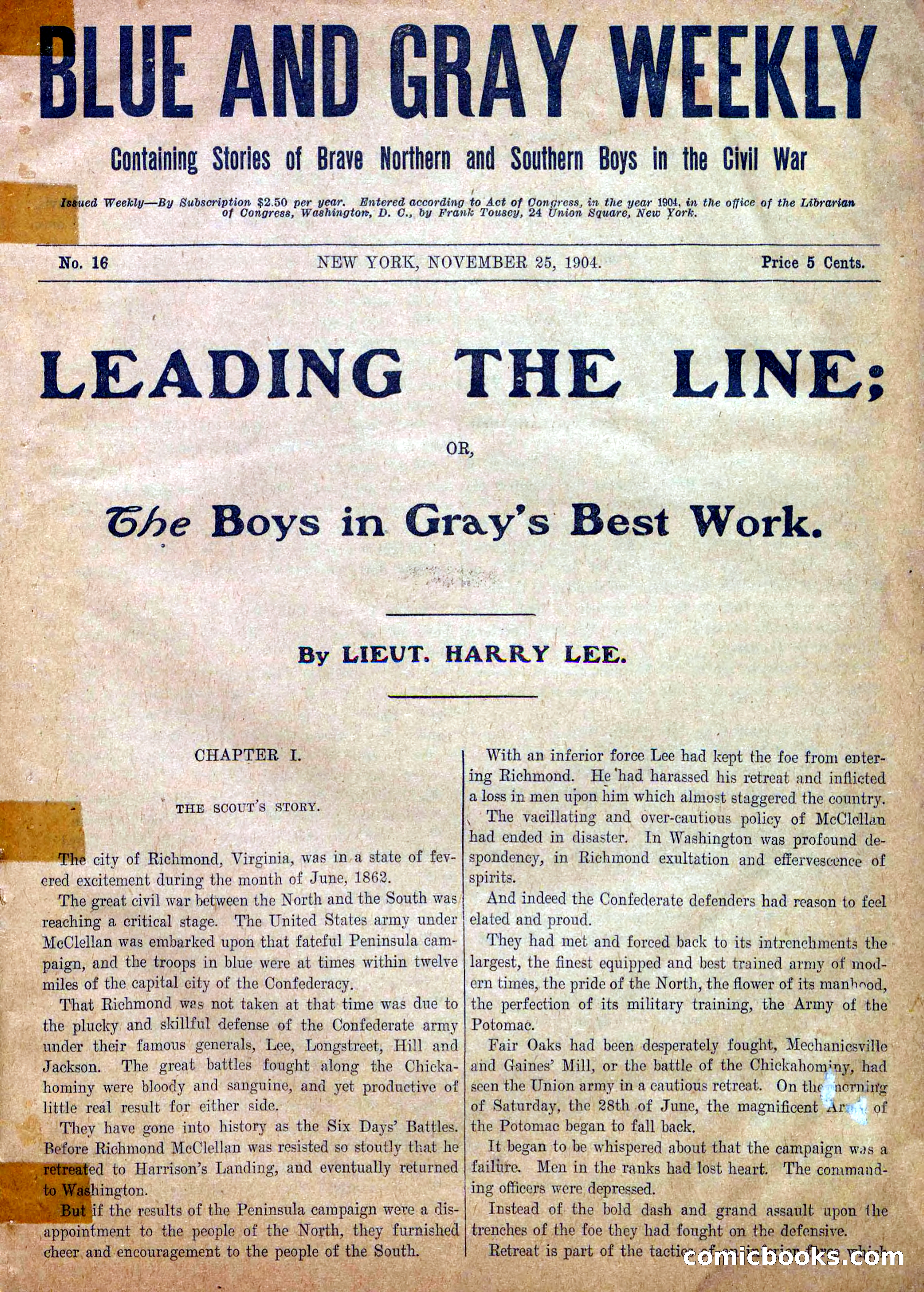 Blue and Gray Weekly, No. 16 — page 3 of 36