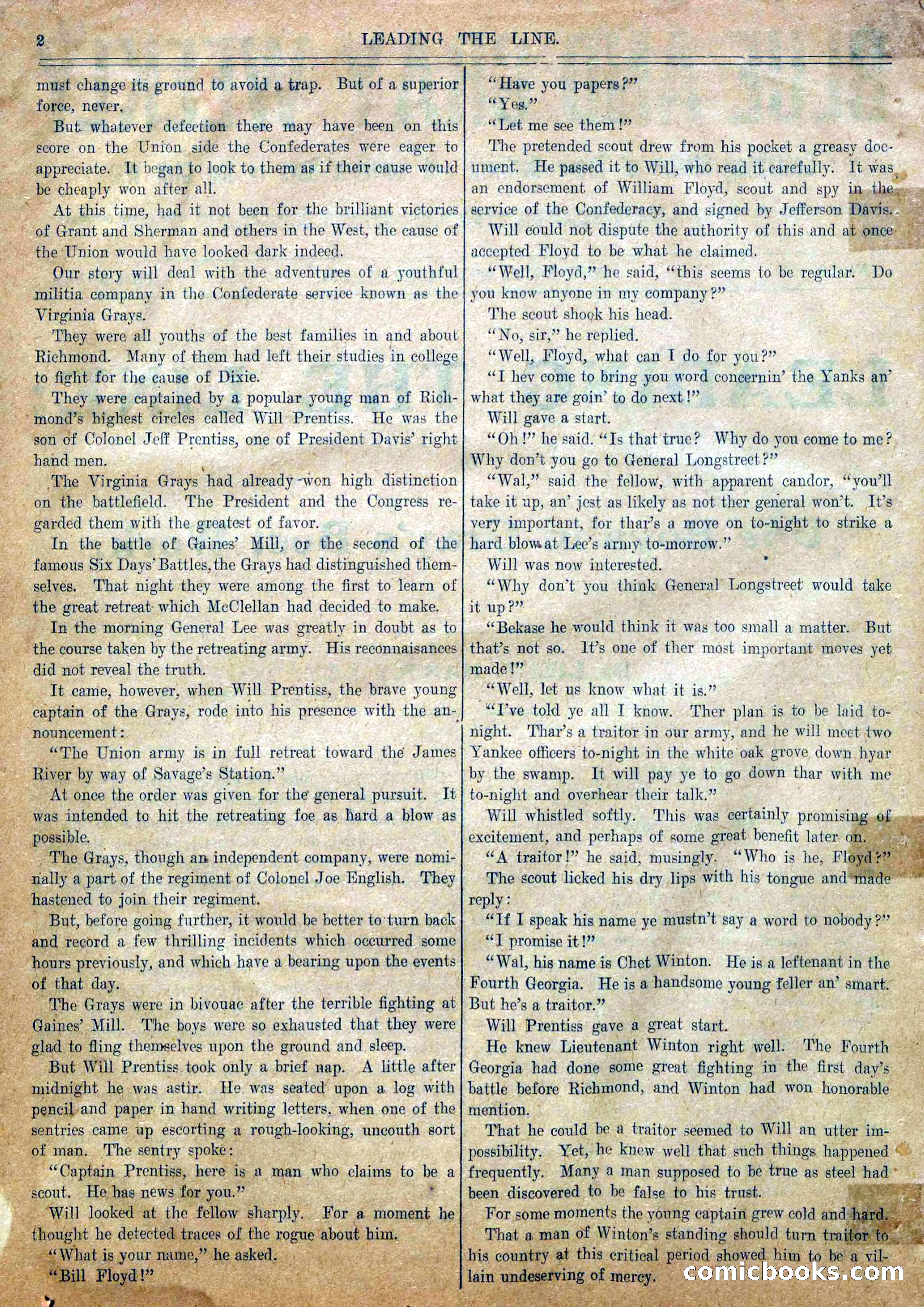 Blue and Gray Weekly, No. 16 — page 4 of 36