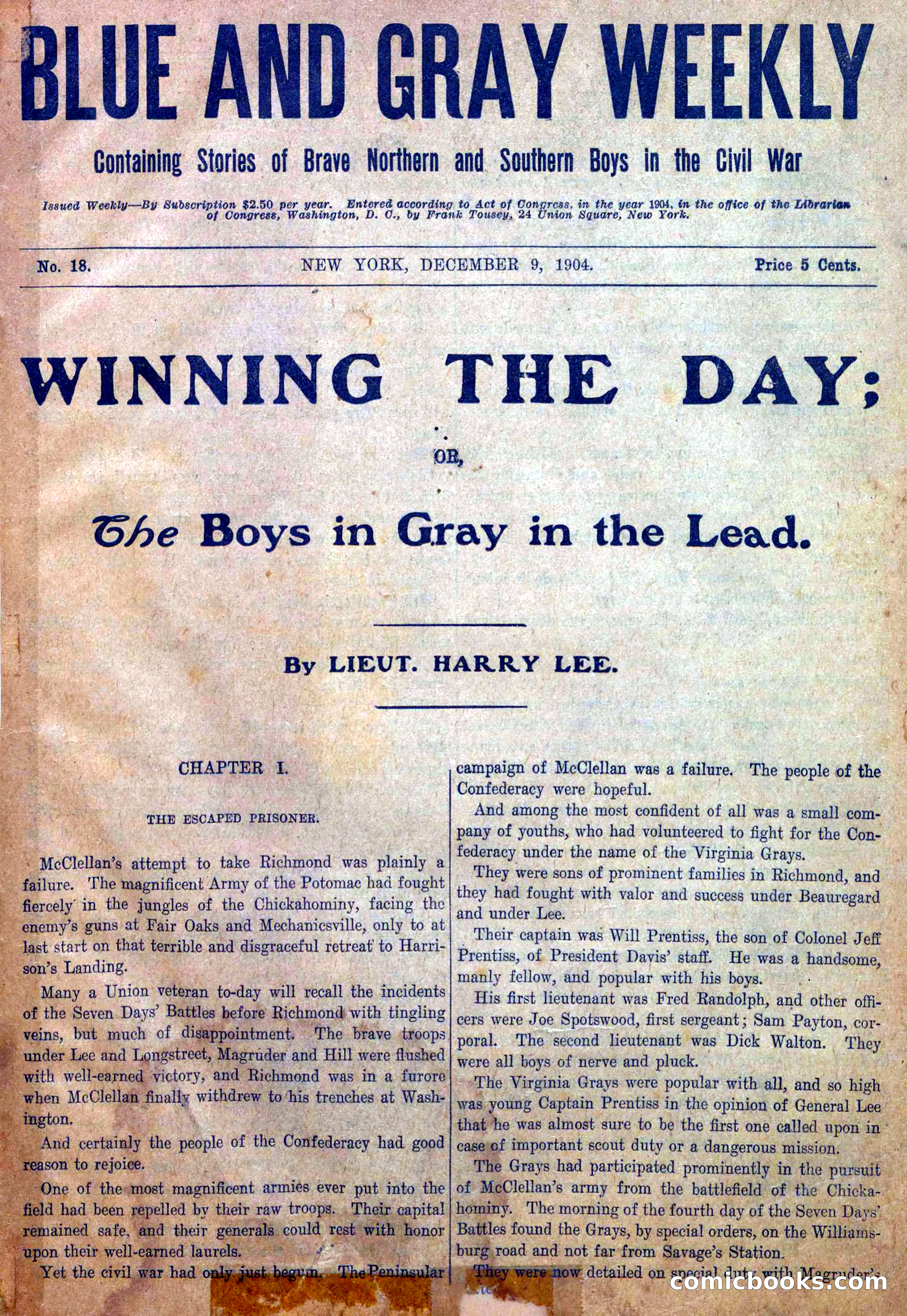 Blue and Gray Weekly, No. 18 — page 3 of 36