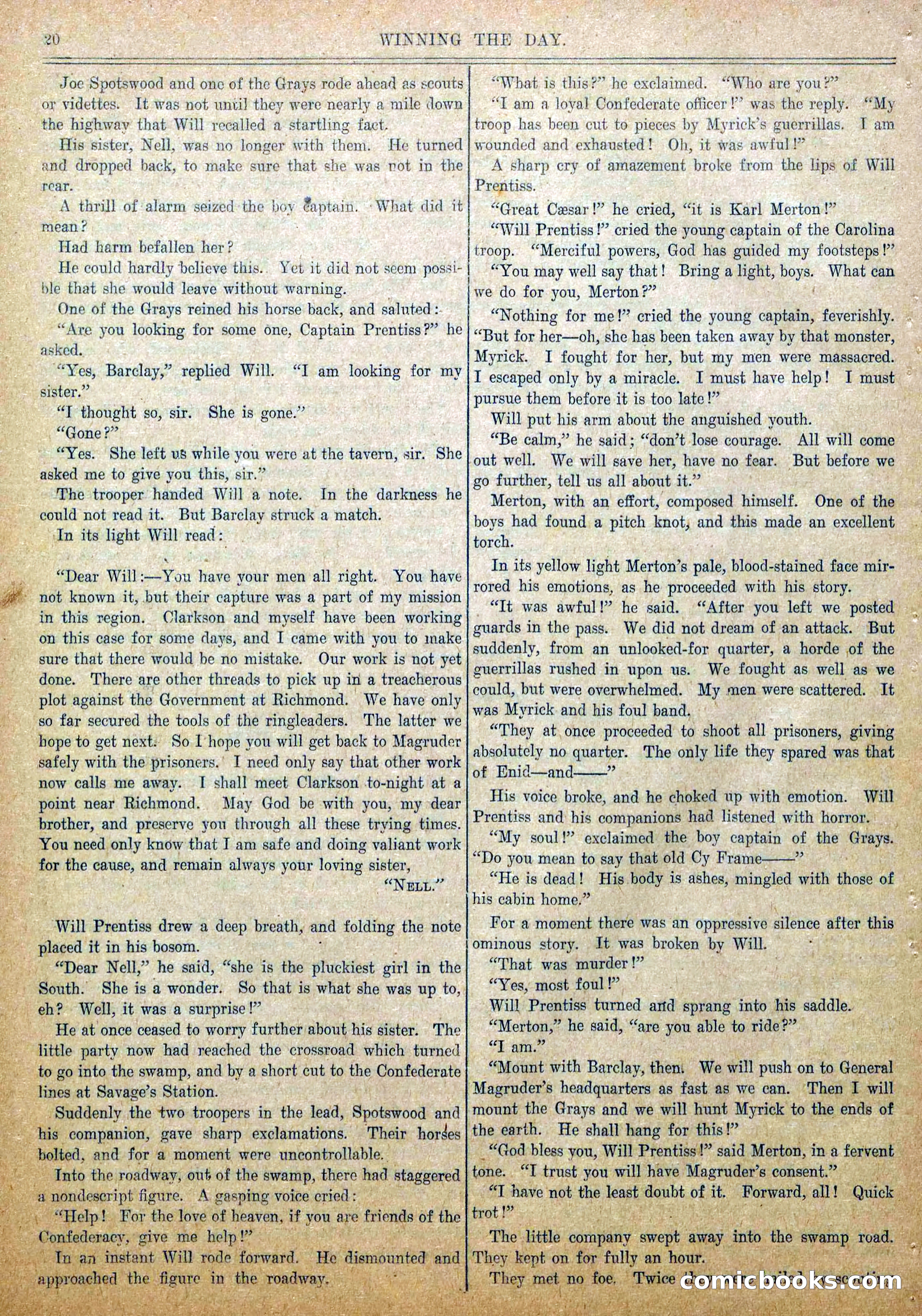 Blue and Gray Weekly, No. 18 — page 22 of 36