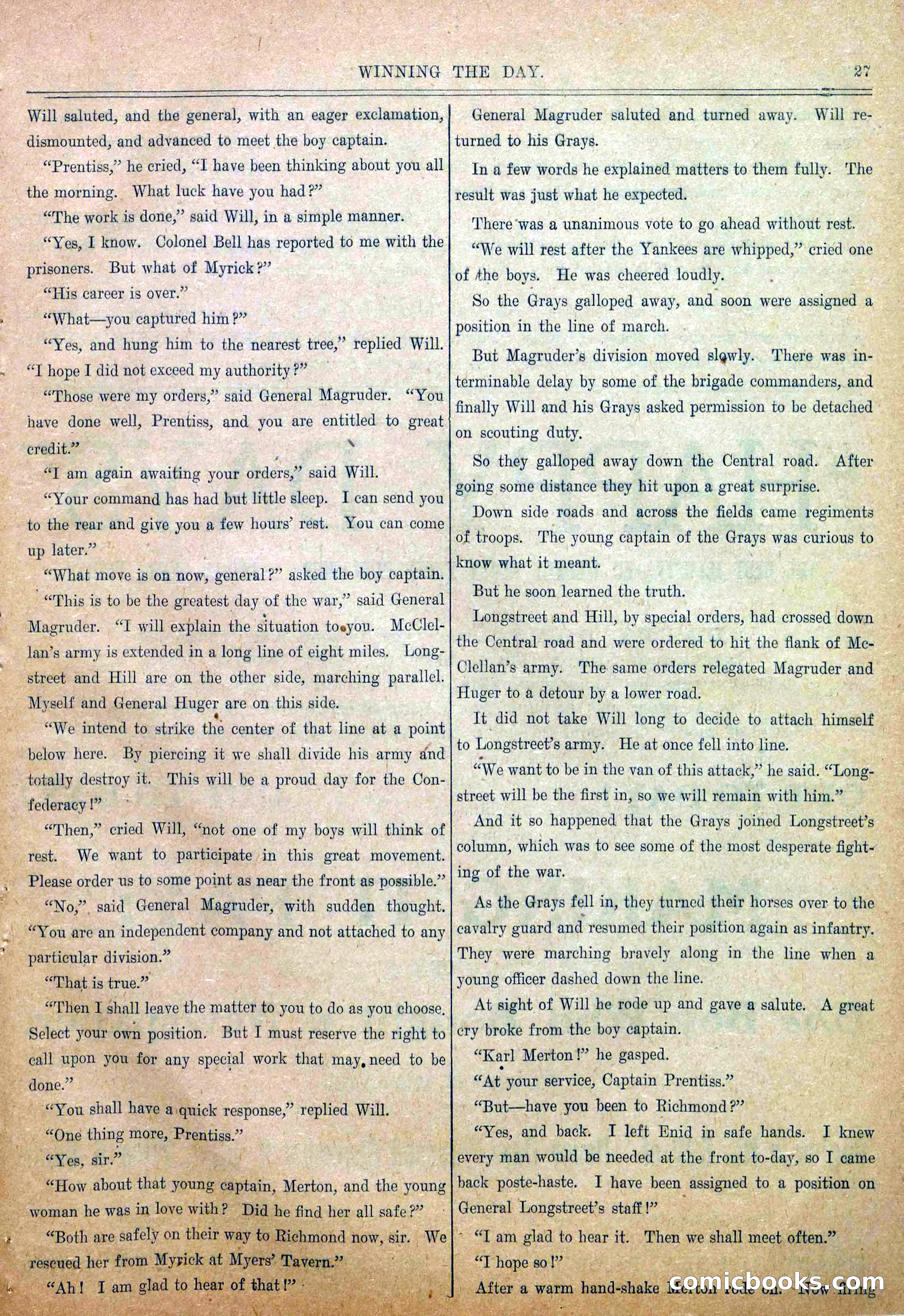 Blue and Gray Weekly, No. 18 — page 29 of 36