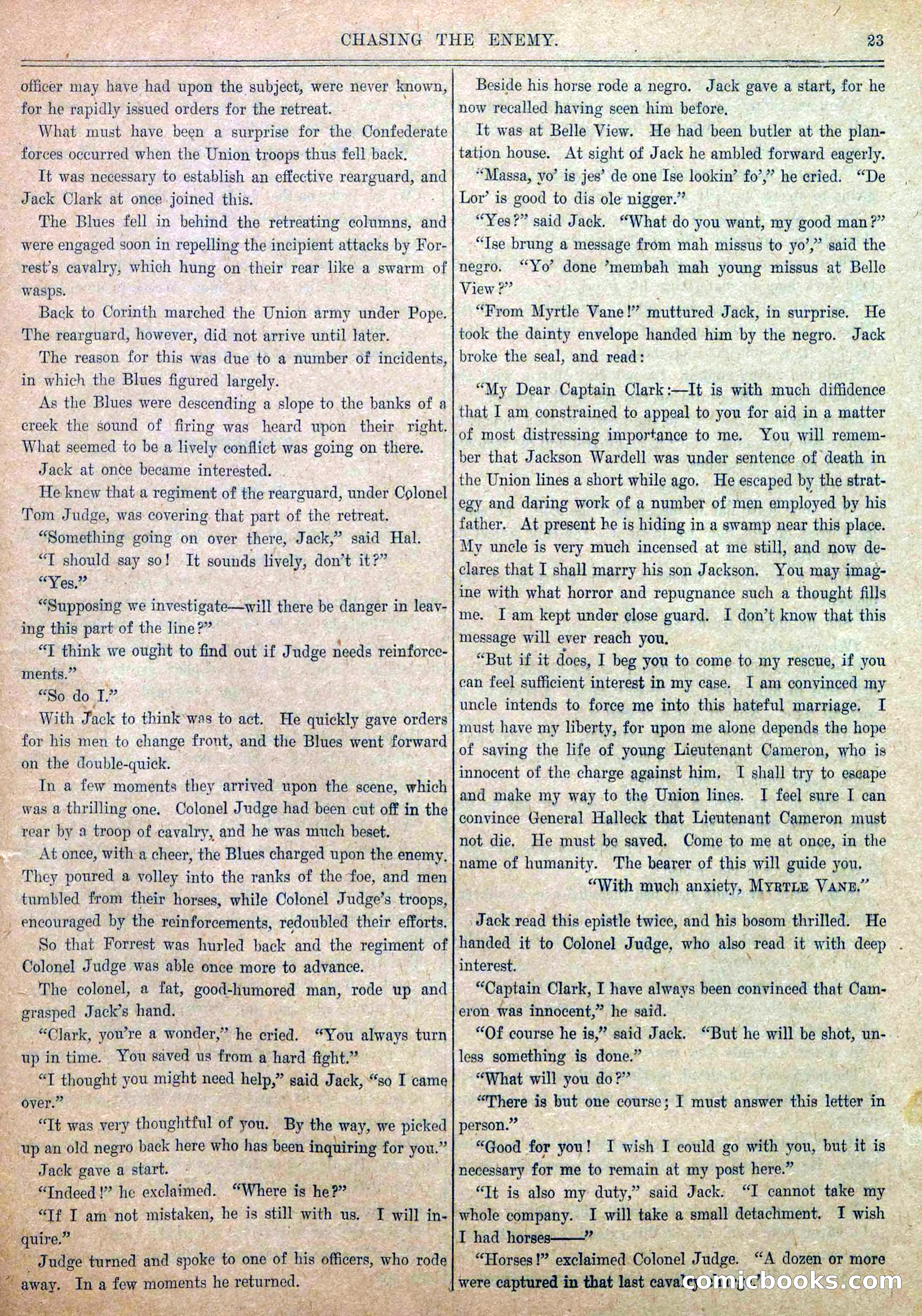 Blue and Gray Weekly, No. 19 — page 25 of 36