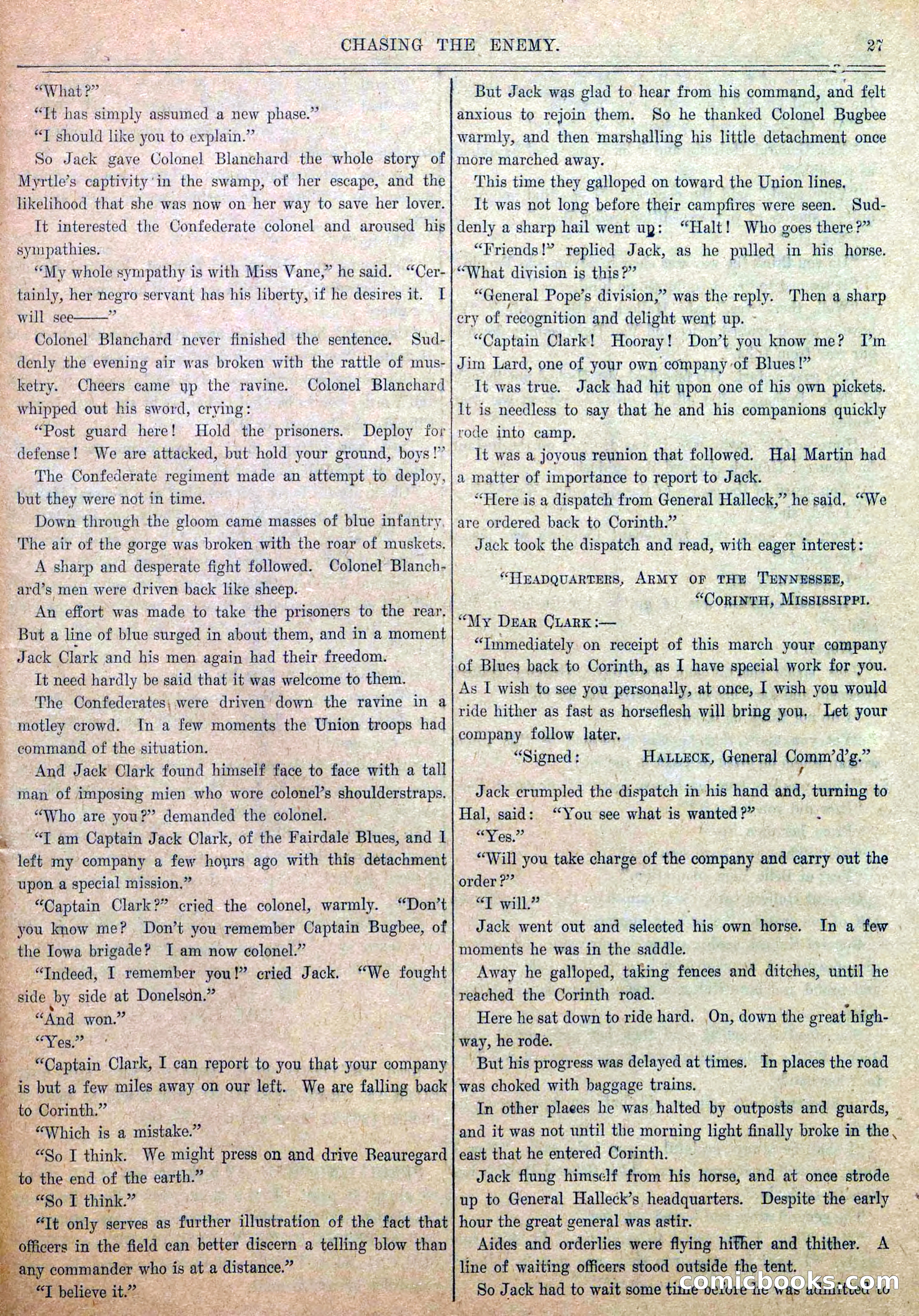 Blue and Gray Weekly, No. 19 — page 29 of 36