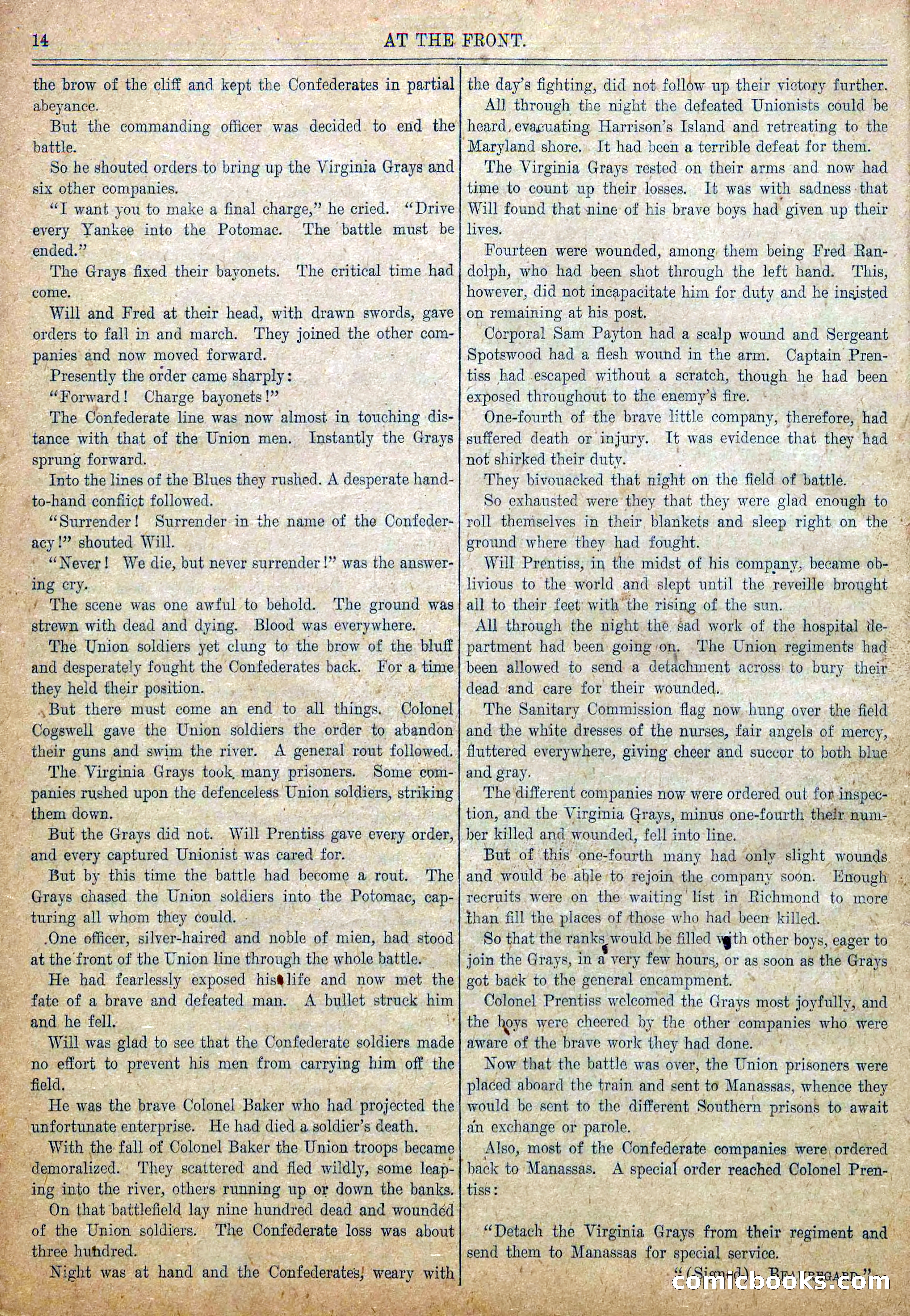Blue and Gray Weekly, No. 2 — page 16 of 36