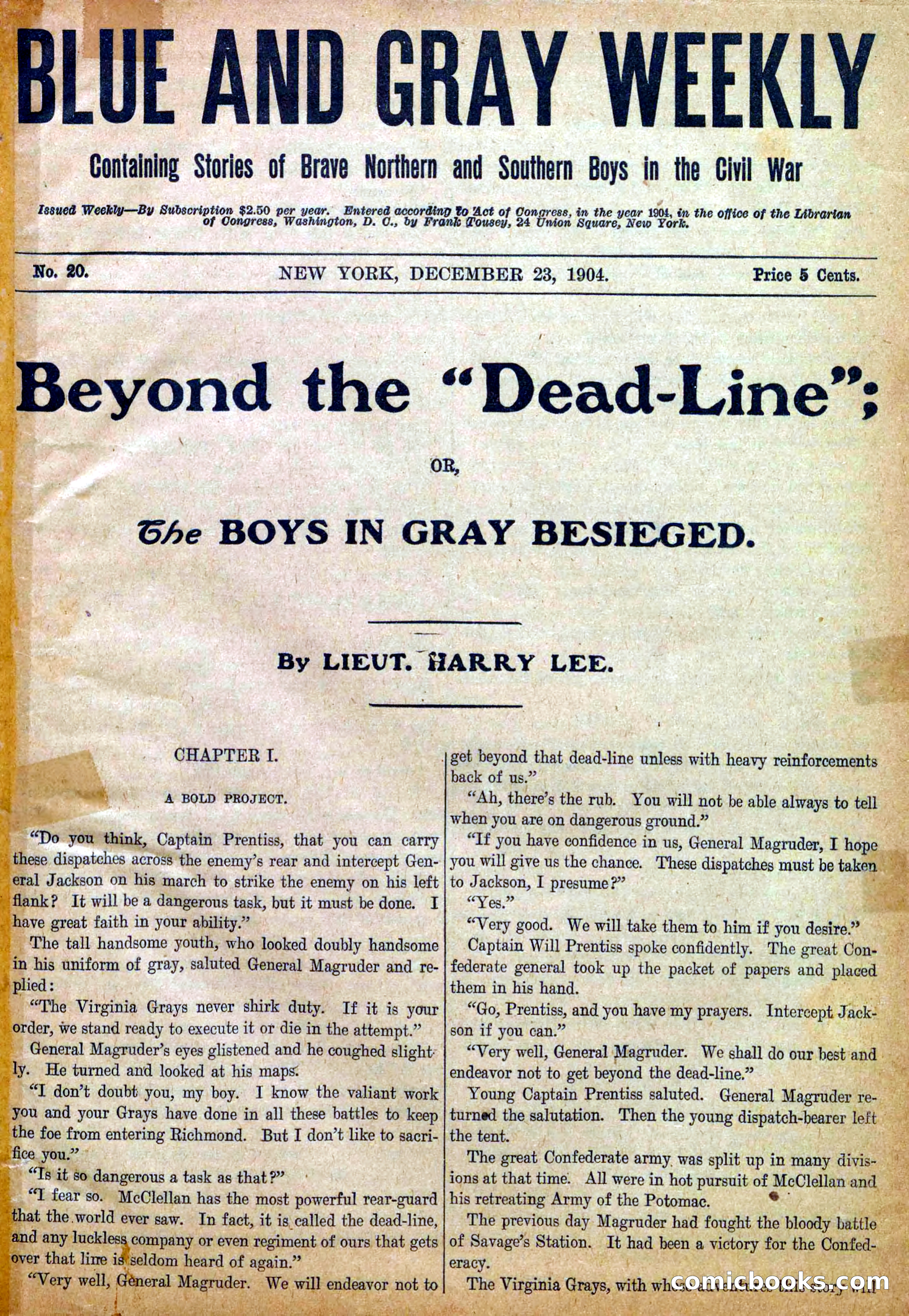 Blue and Gray Weekly, No. 20 — page 3 of 36
