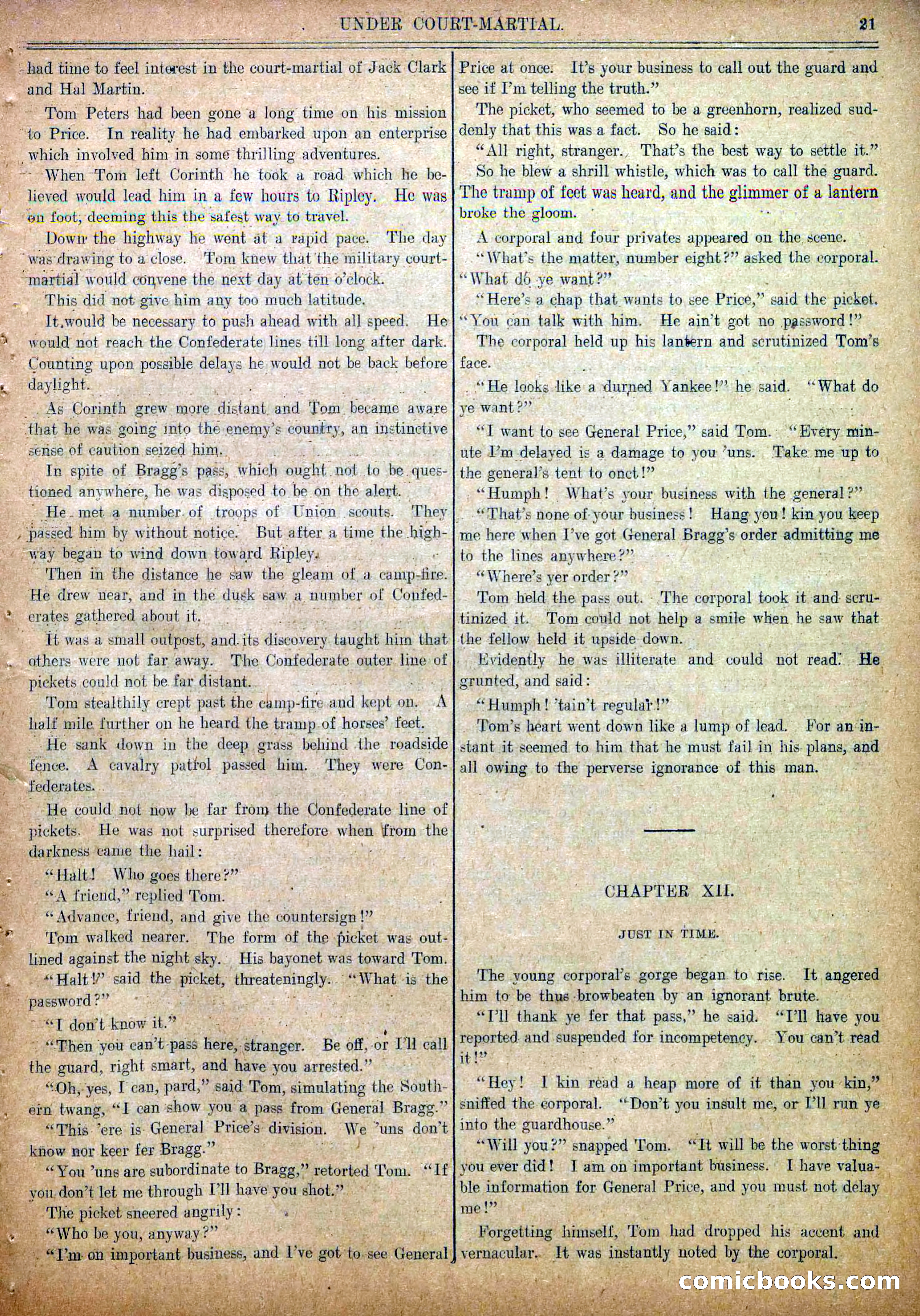 Blue and Gray Weekly, No. 21 — page 23 of 36