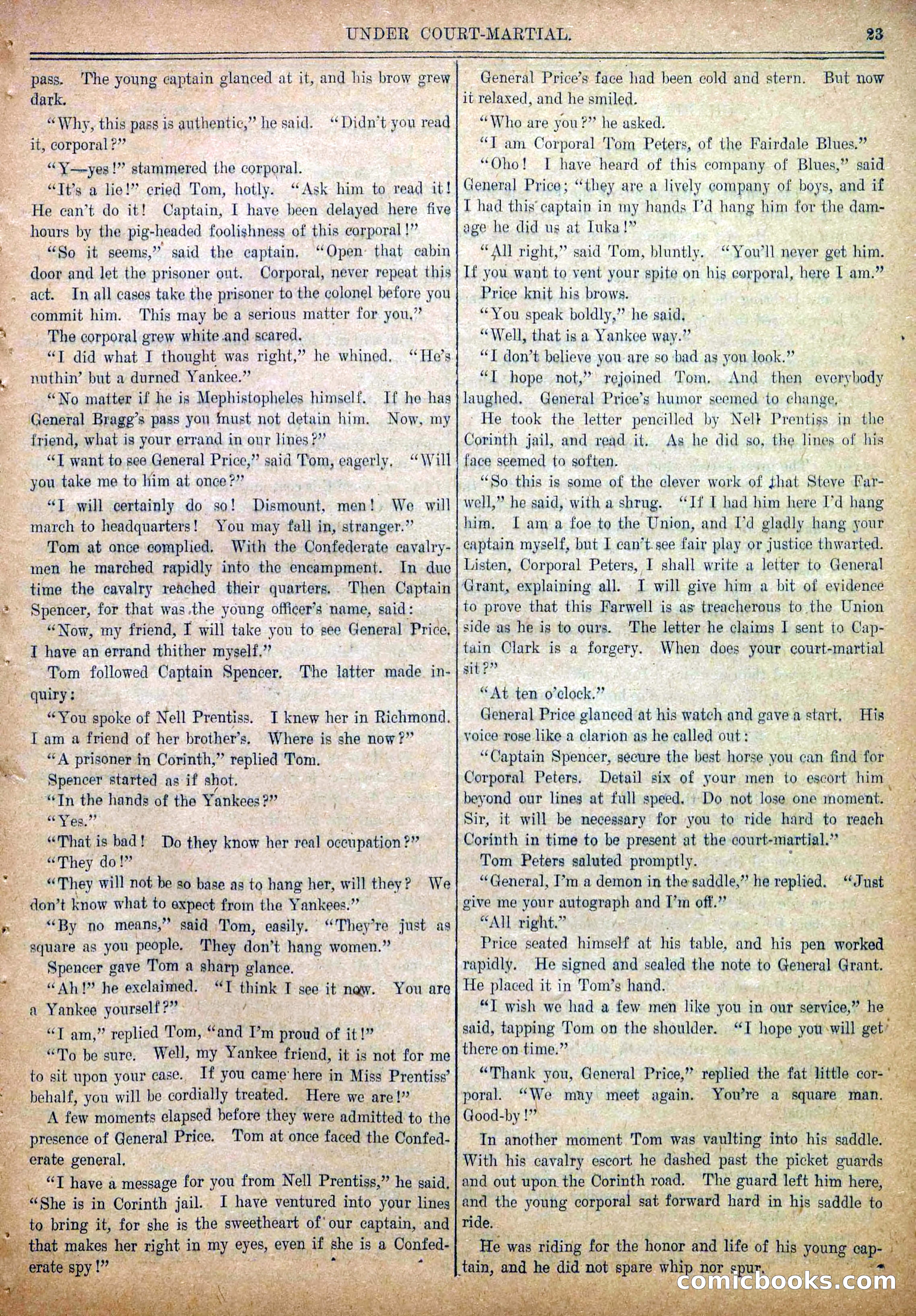 Blue and Gray Weekly, No. 21 — page 25 of 36