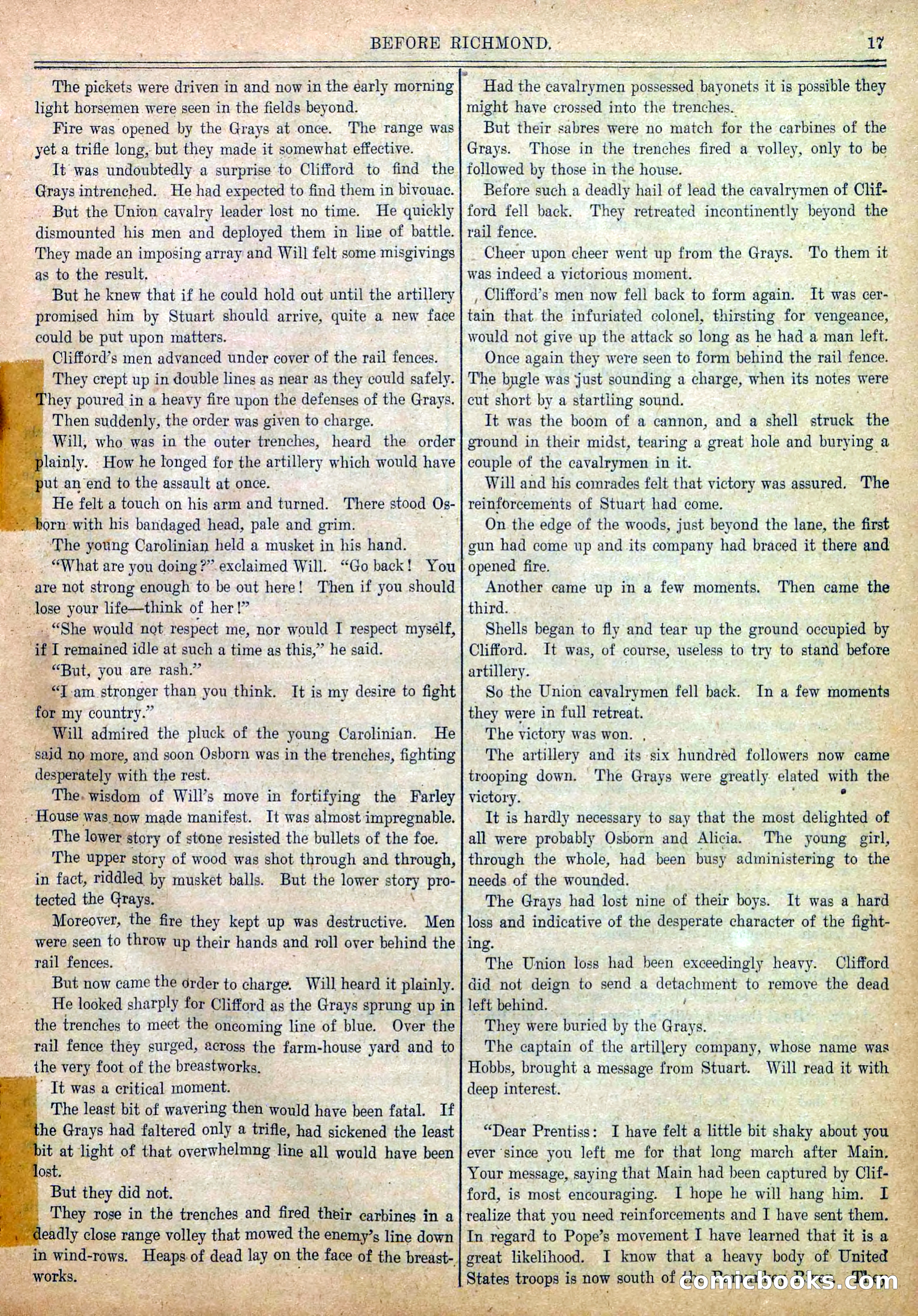 Blue and Gray Weekly, No. 22 — page 19 of 36