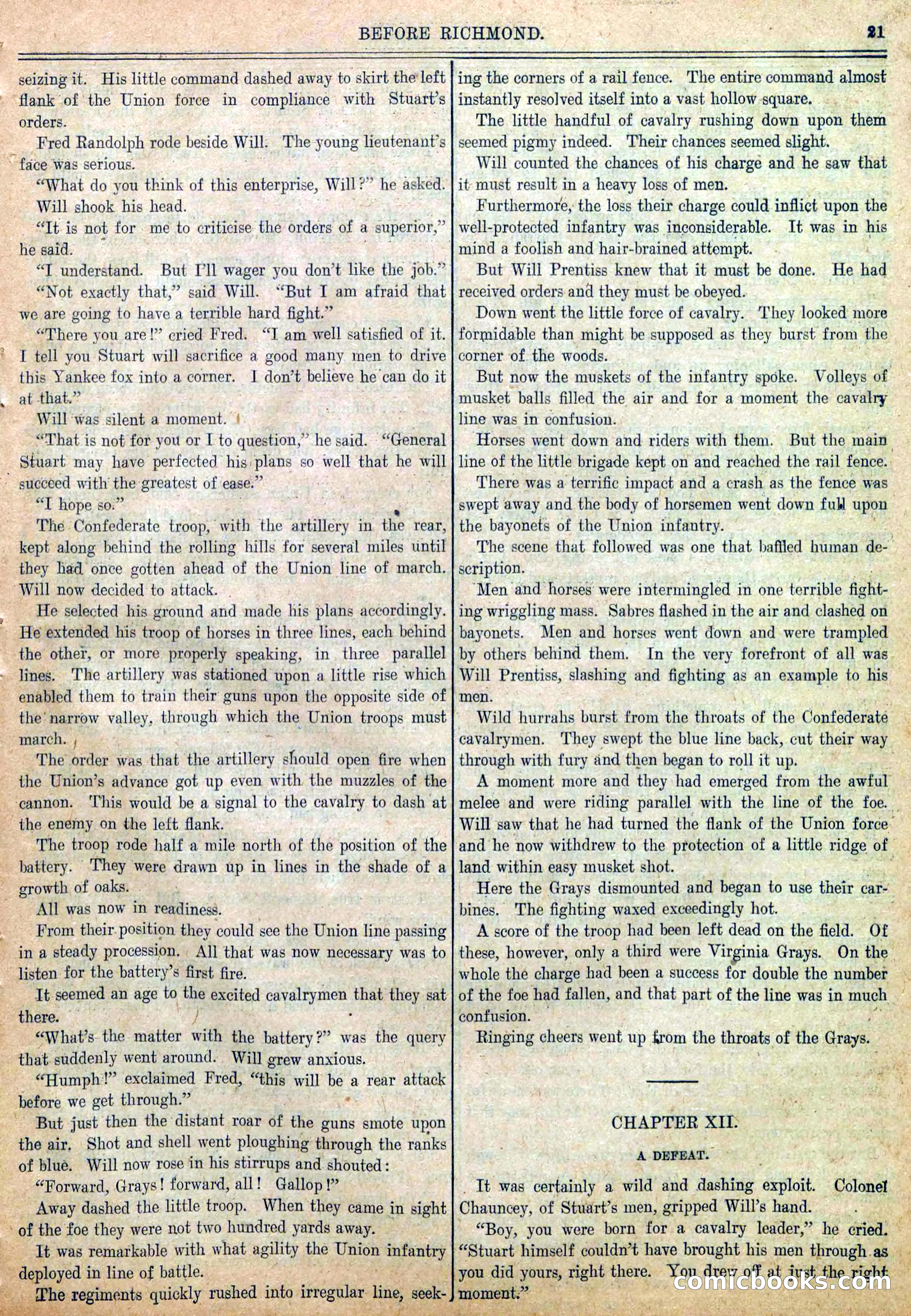 Blue and Gray Weekly, No. 22 — page 23 of 36