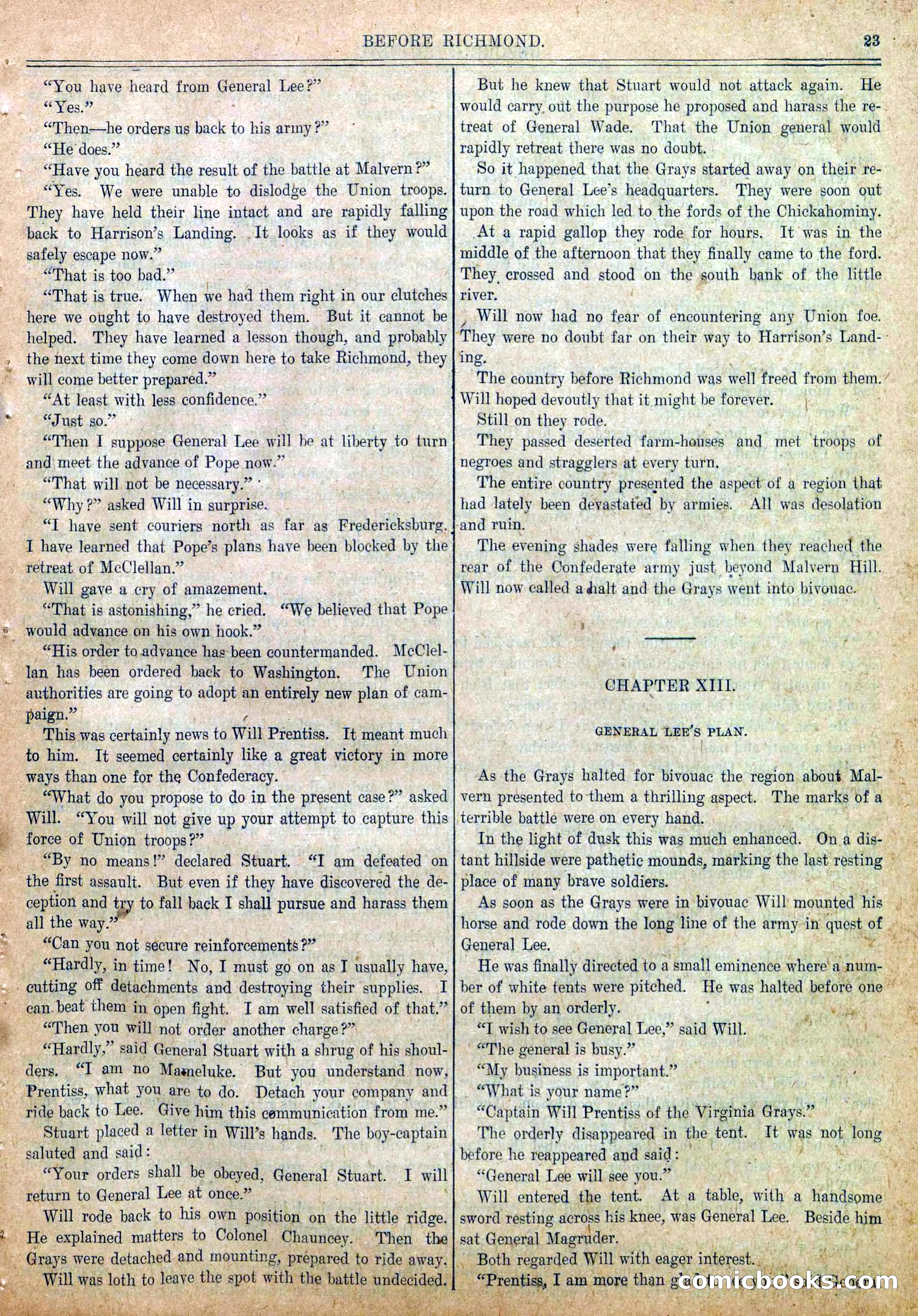 Blue and Gray Weekly, No. 22 — page 25 of 36
