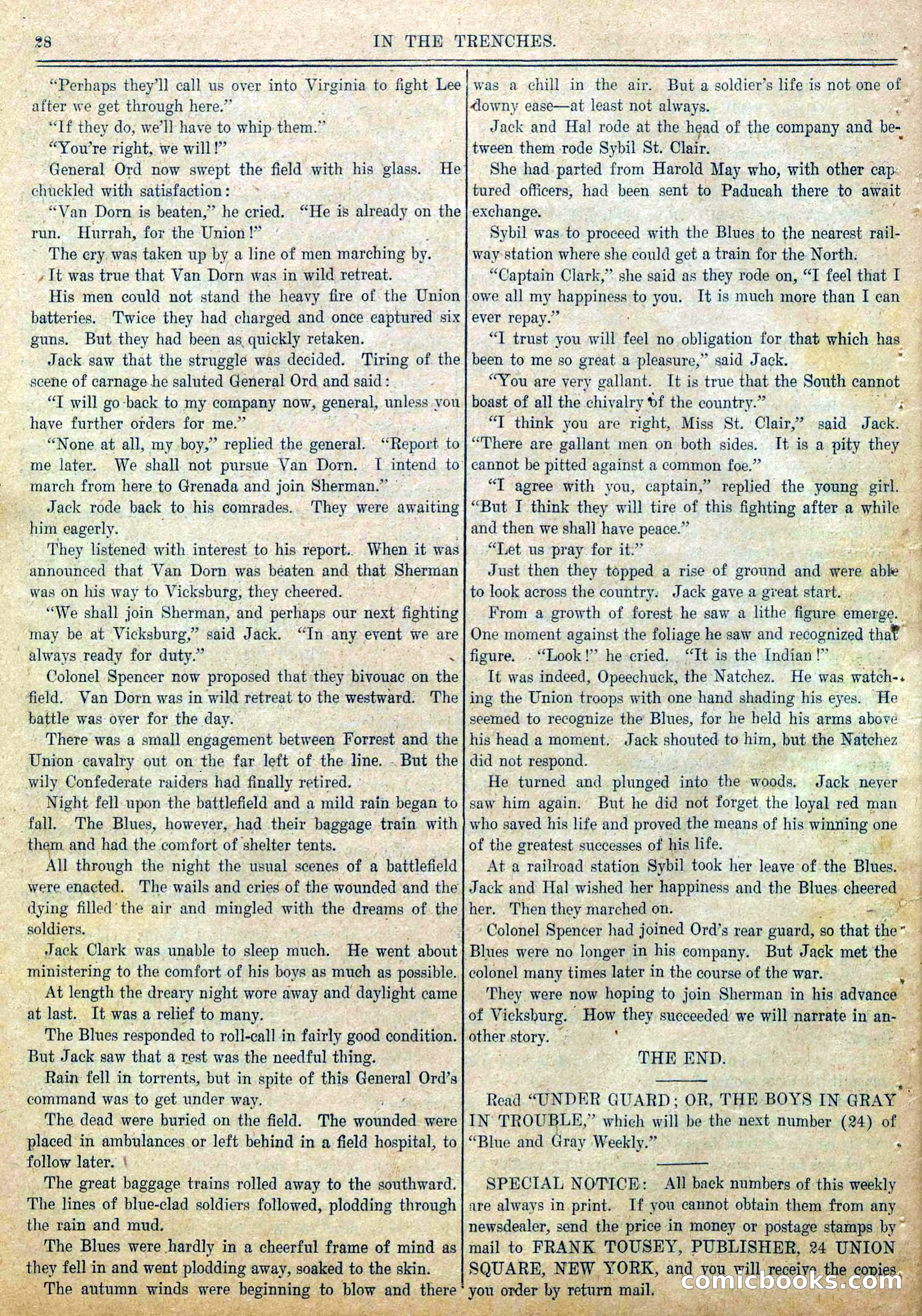 Blue and Gray Weekly, No. 23 — page 30 of 36