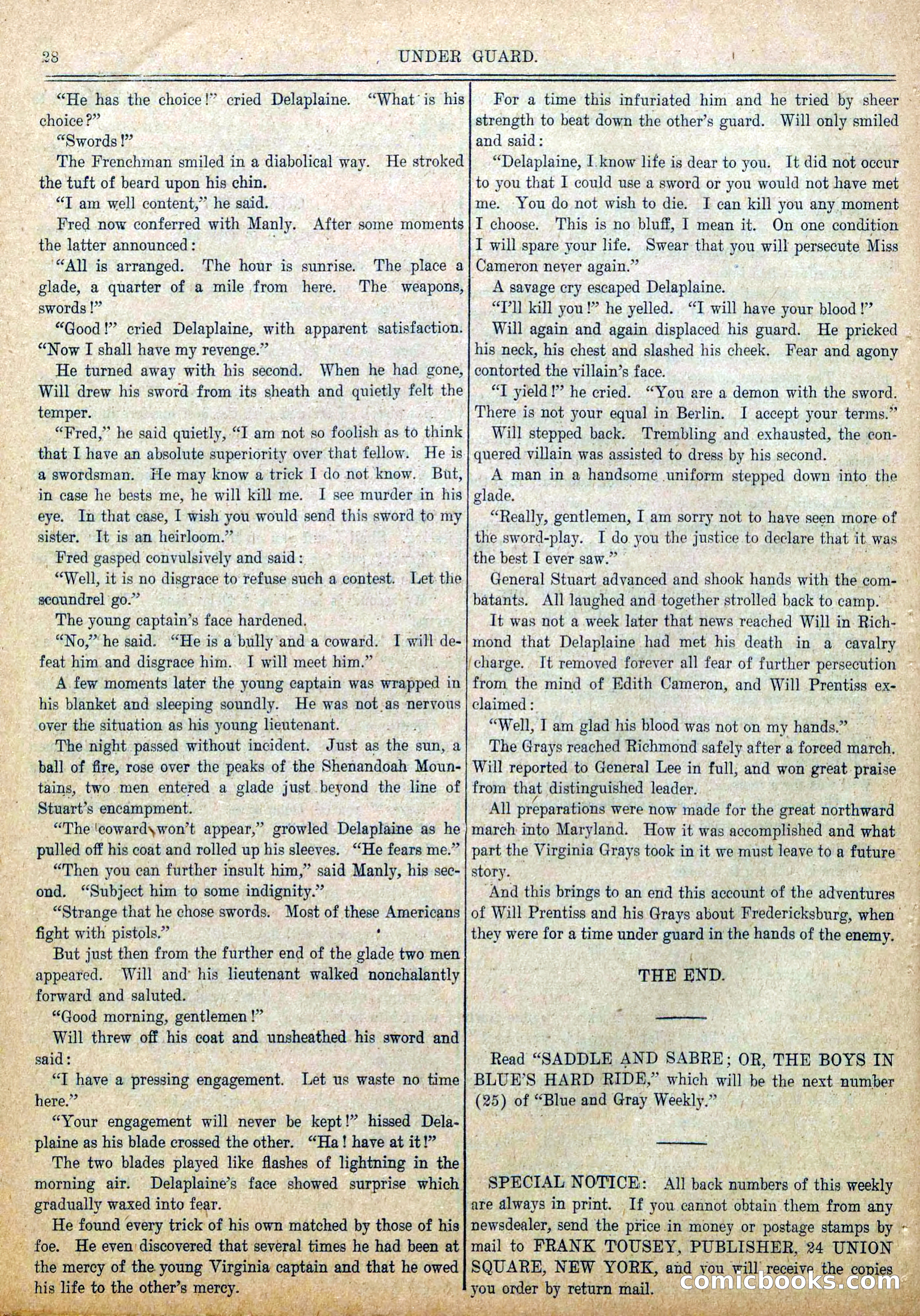 Blue and Gray Weekly, No. 24 — page 30 of 36