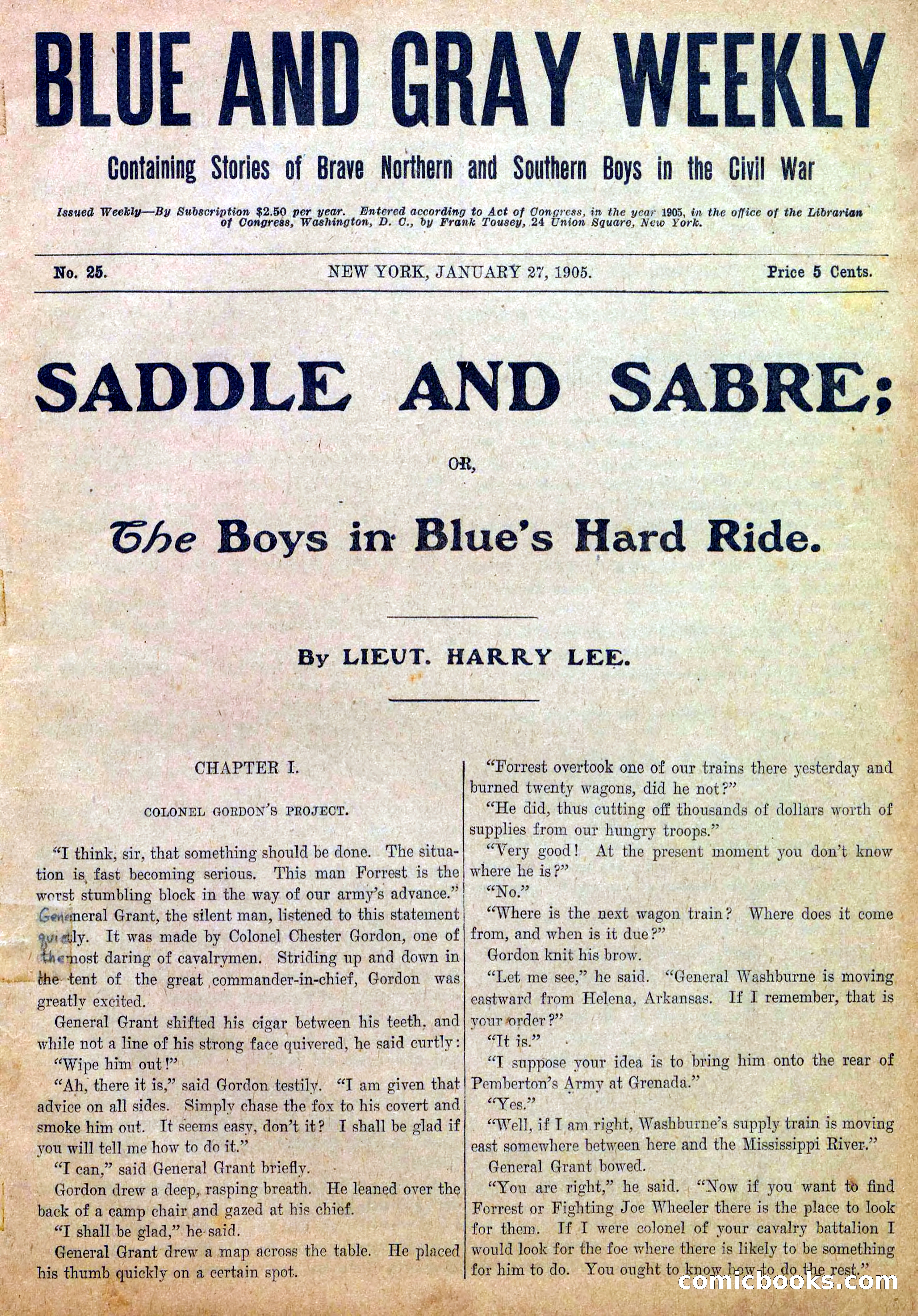 Blue and Gray Weekly, No. 25 — page 3 of 36