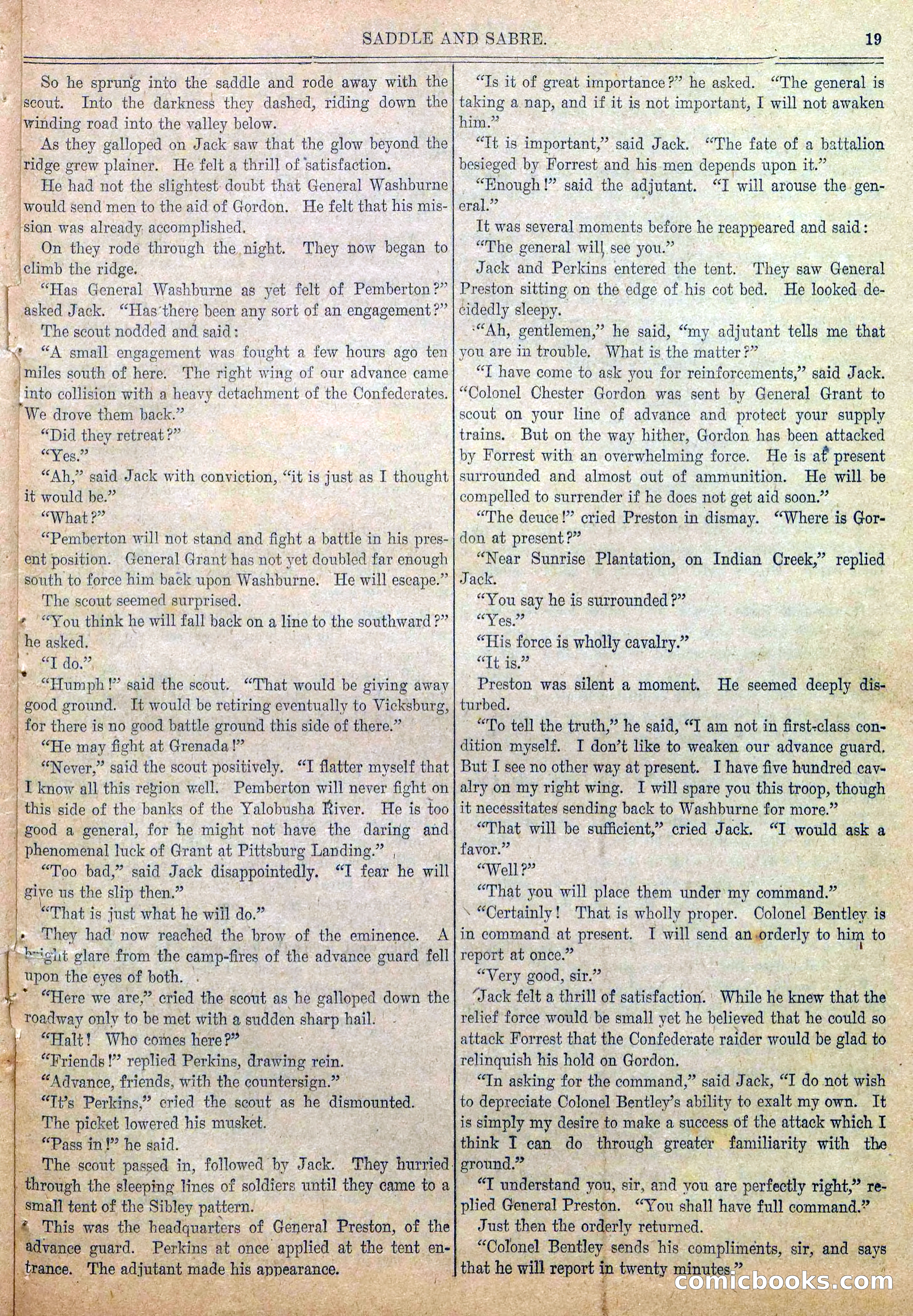Blue and Gray Weekly, No. 25 — page 21 of 36