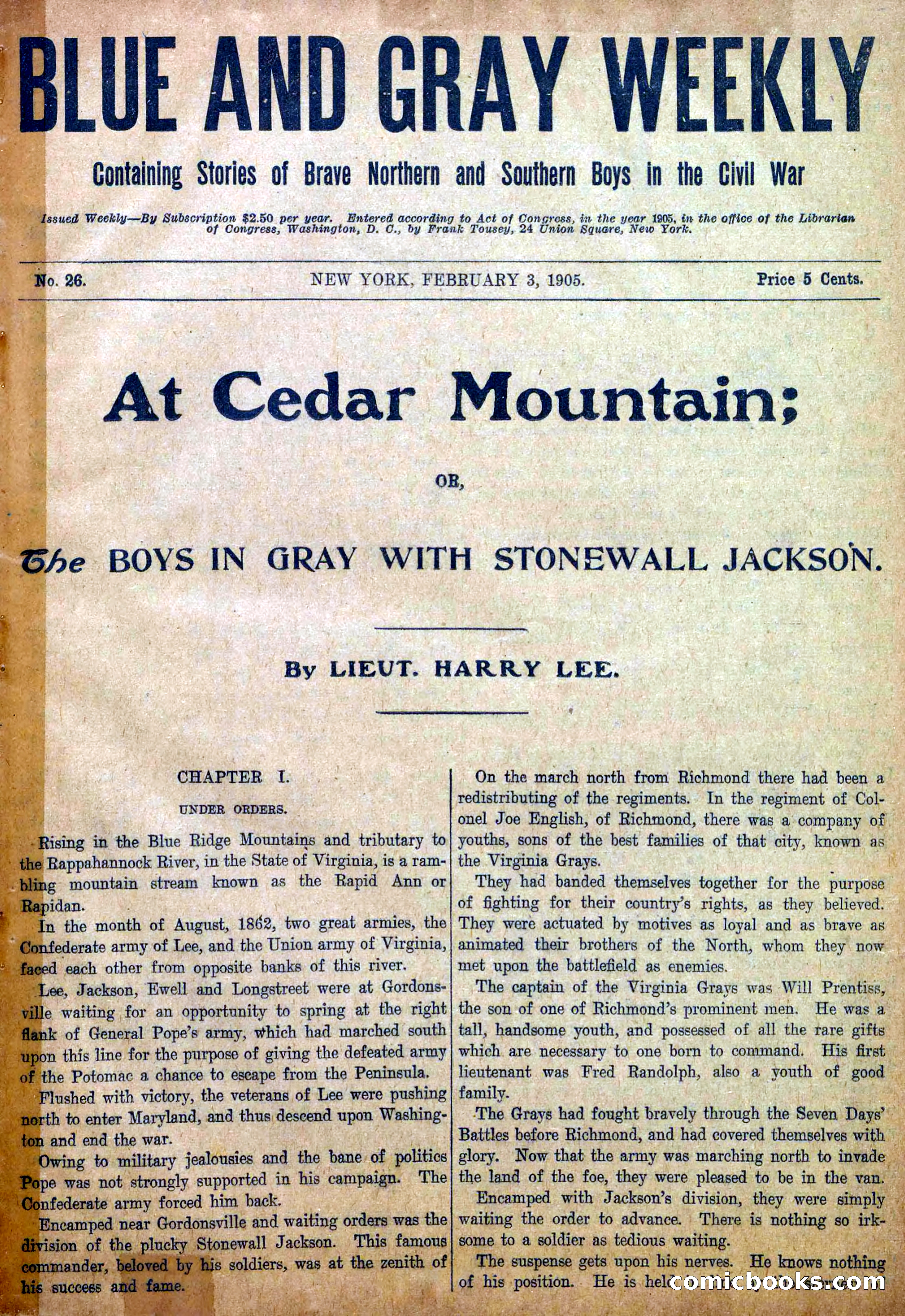 Blue and Gray Weekly, No. 26 — page 3 of 36