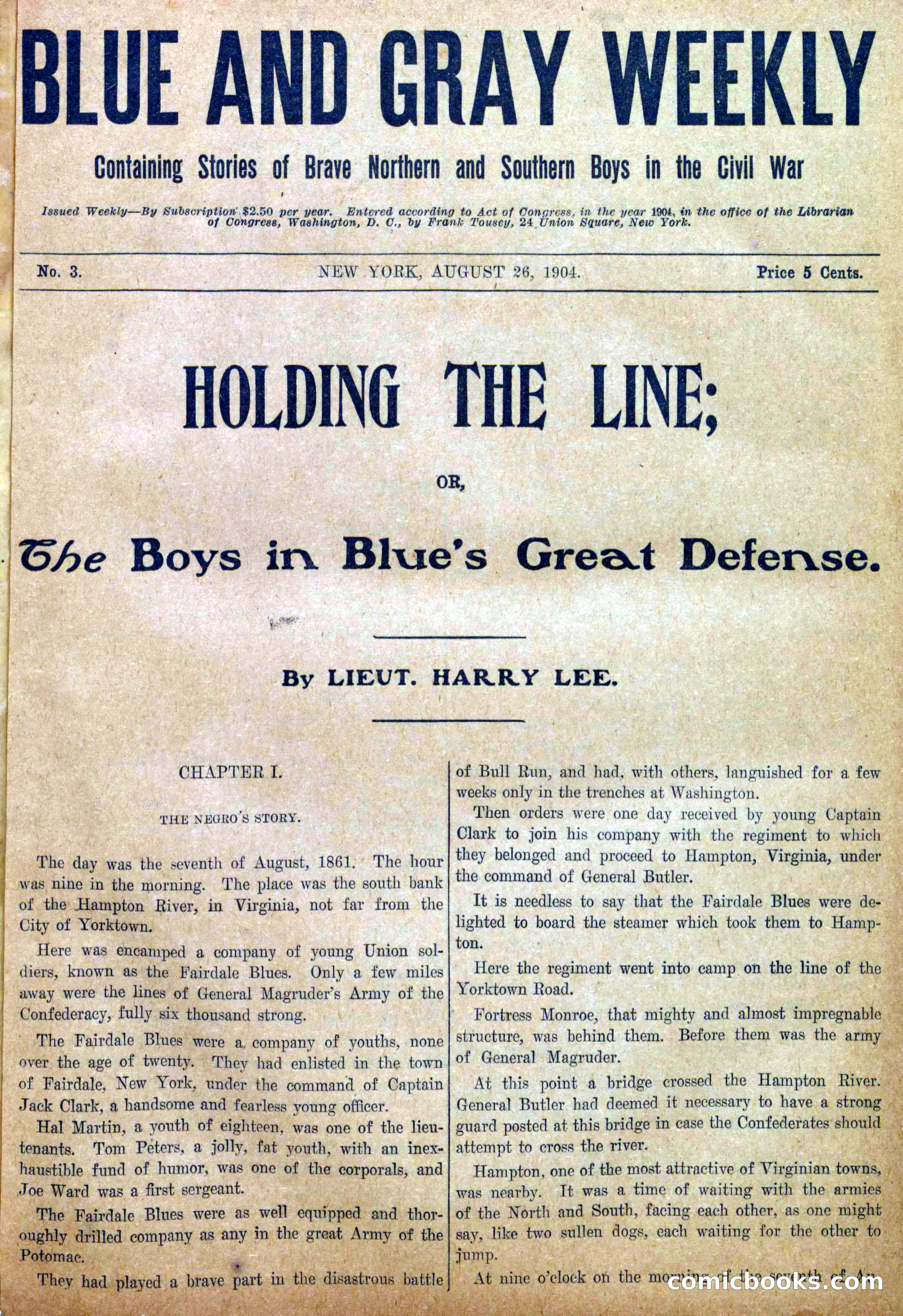 Blue and Gray Weekly No. 3 — page 3 of 36