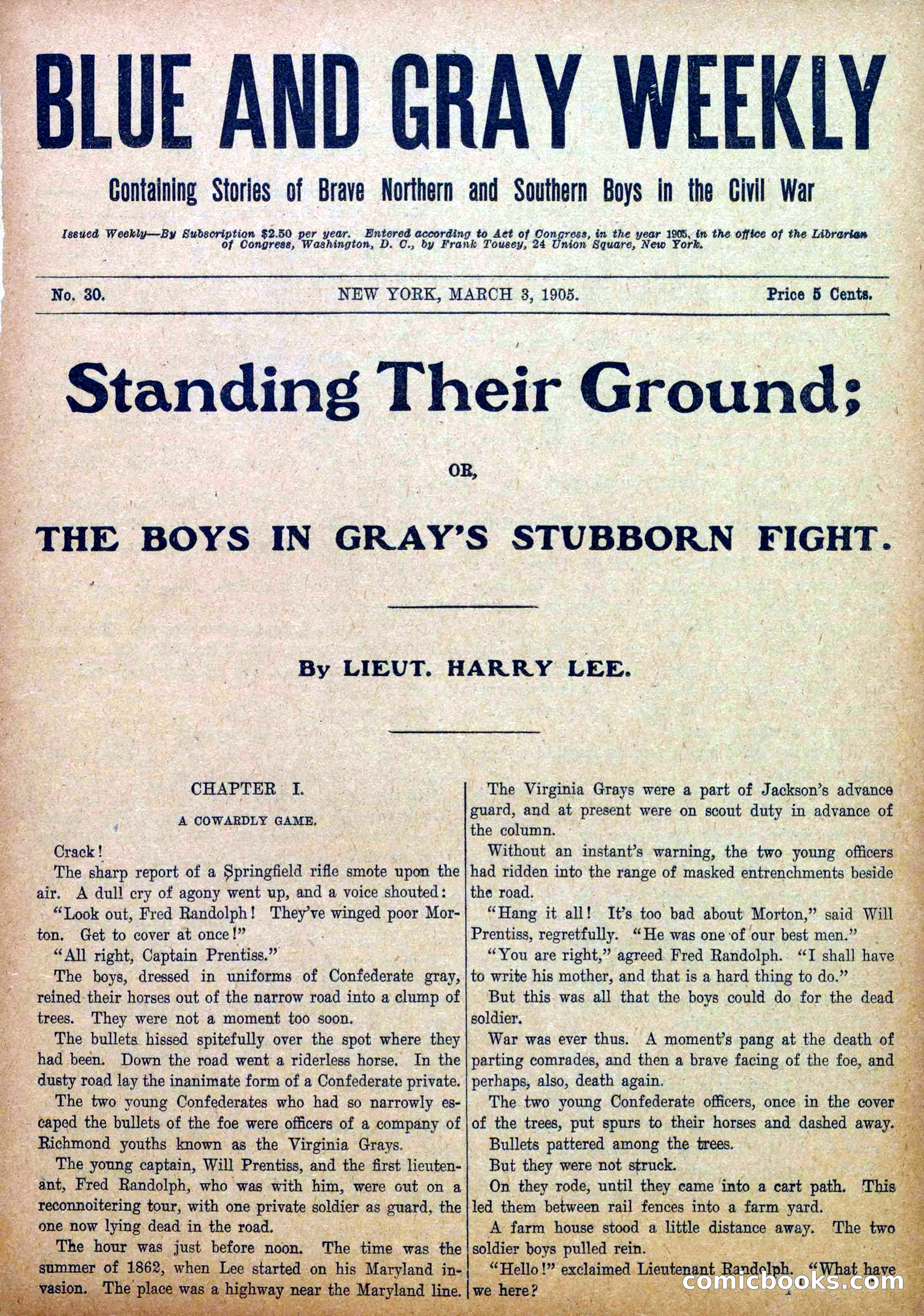 Blue and Gray Weekly, No. 30 — page 3 of 36