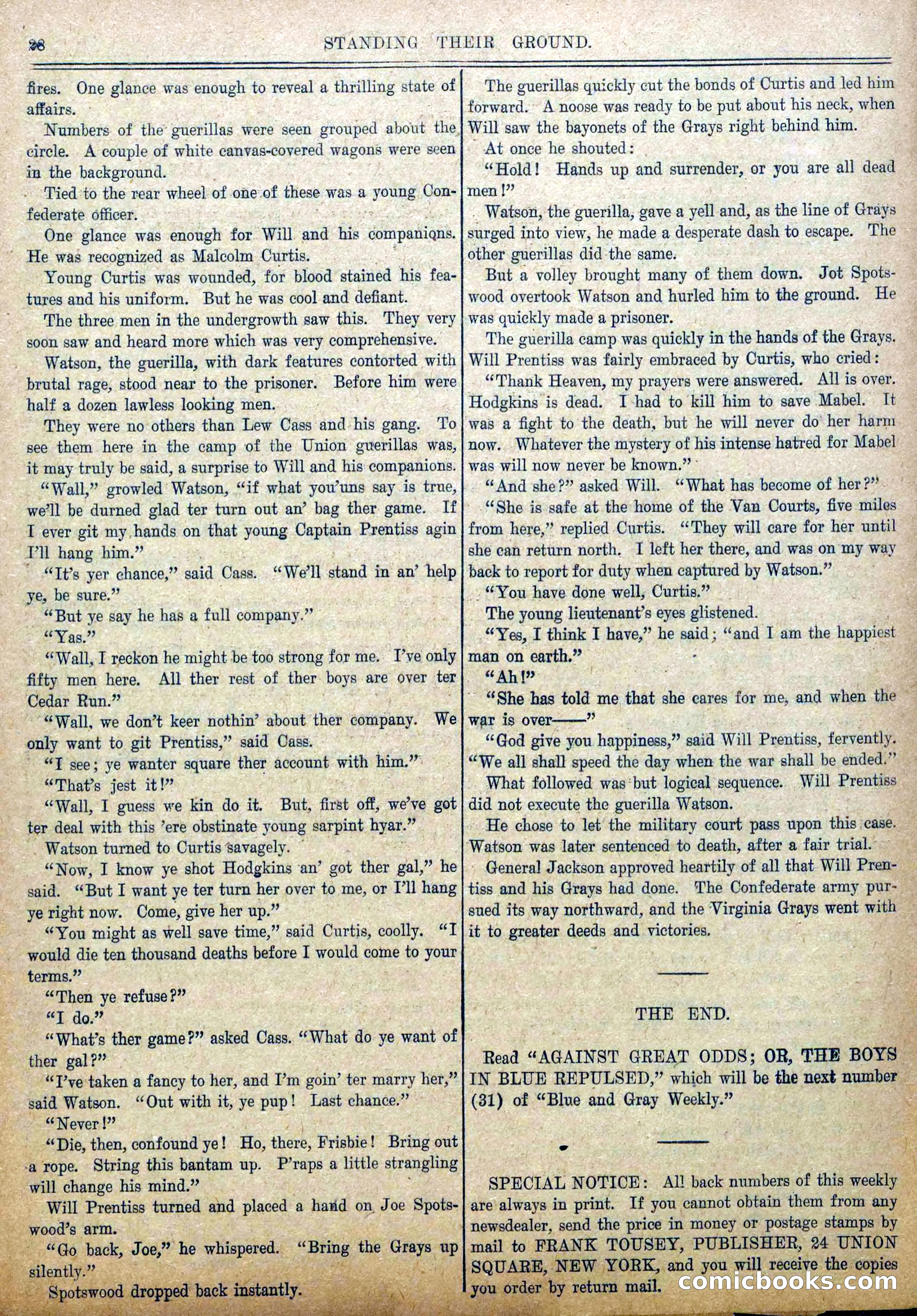 Blue and Gray Weekly, No. 30 — page 30 of 36