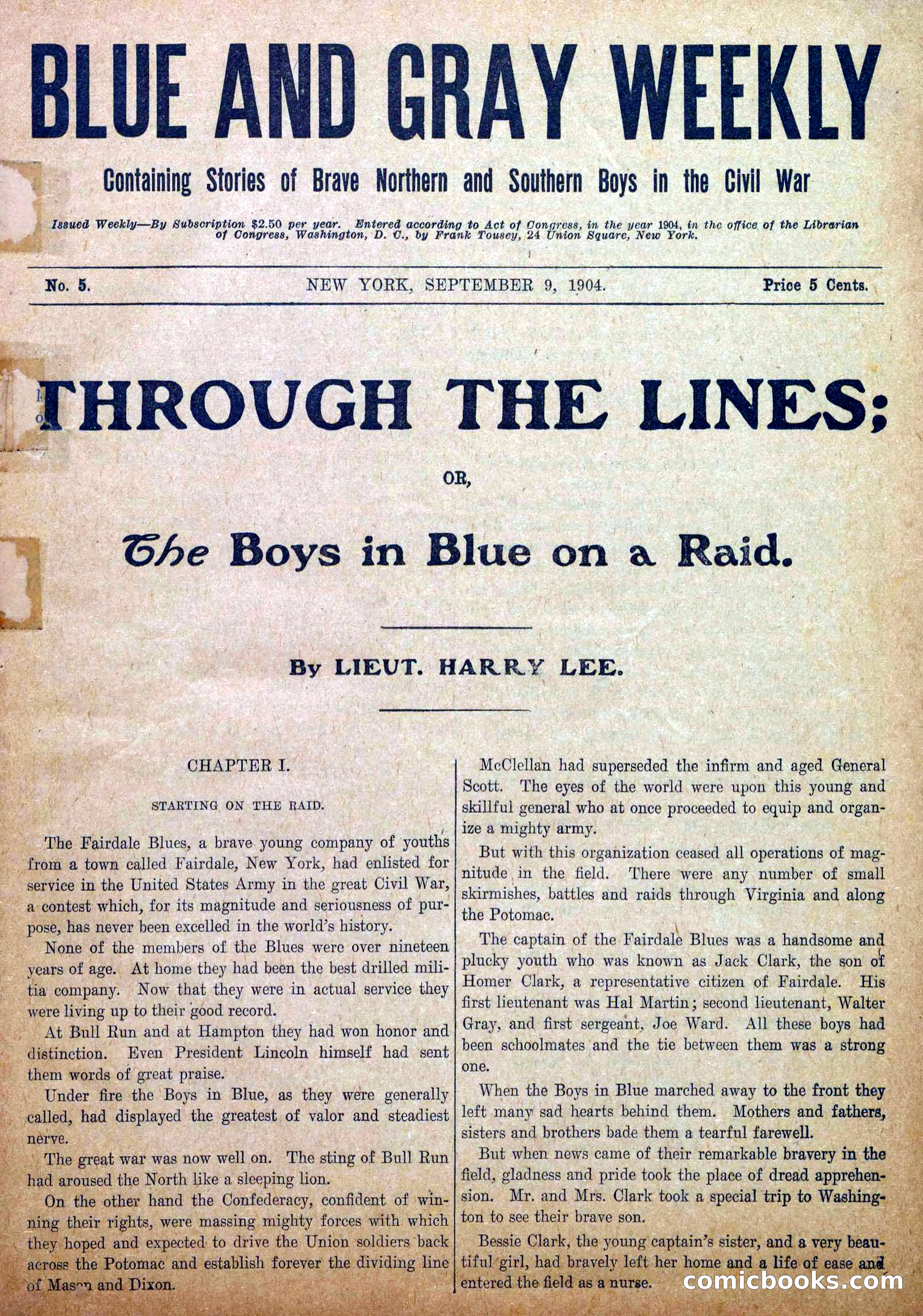 Blue and Gray Weekly, No. 6 — page 3 of 36