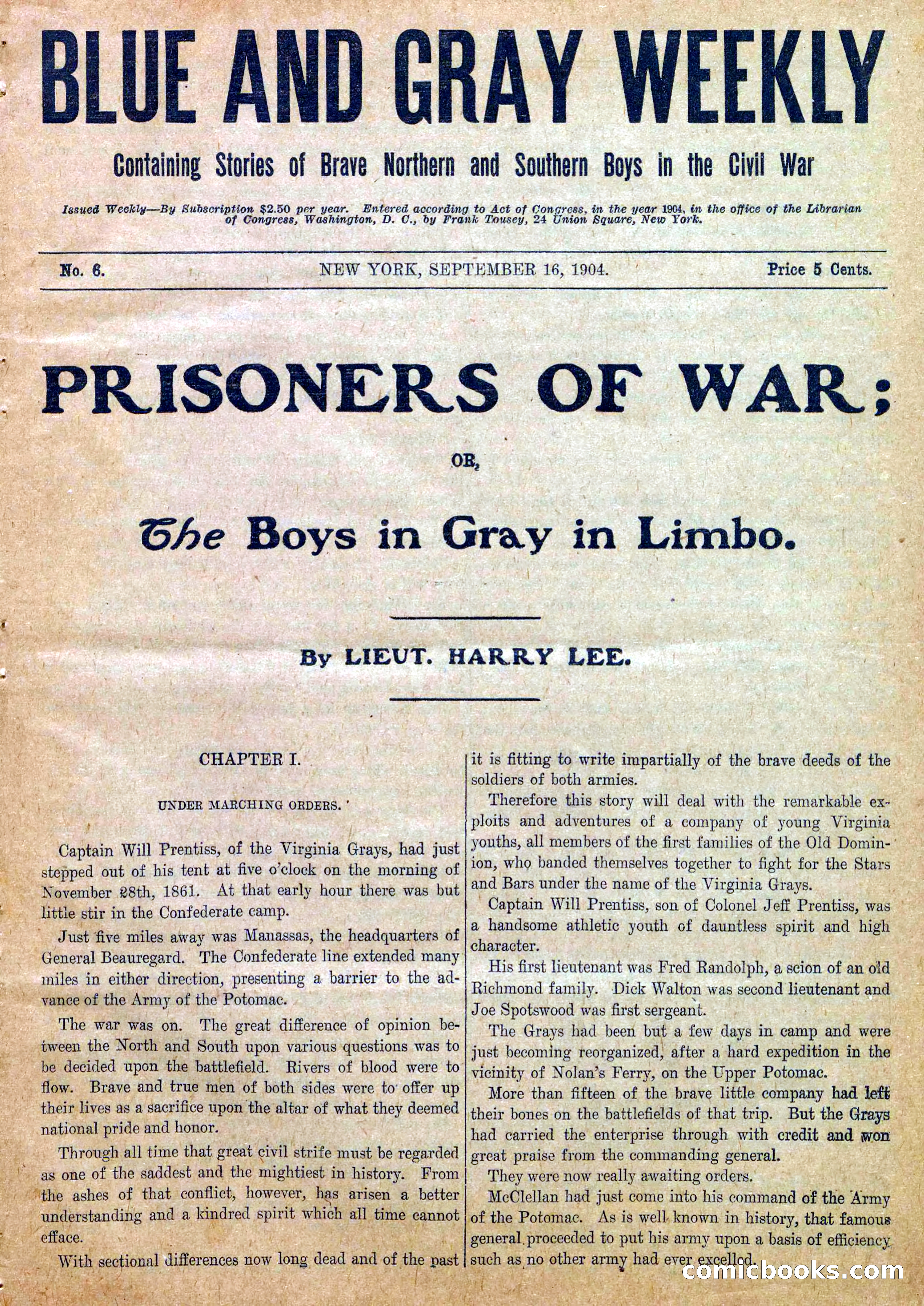 Blue and Gray Weekly, No. 6 — page 3 of 36