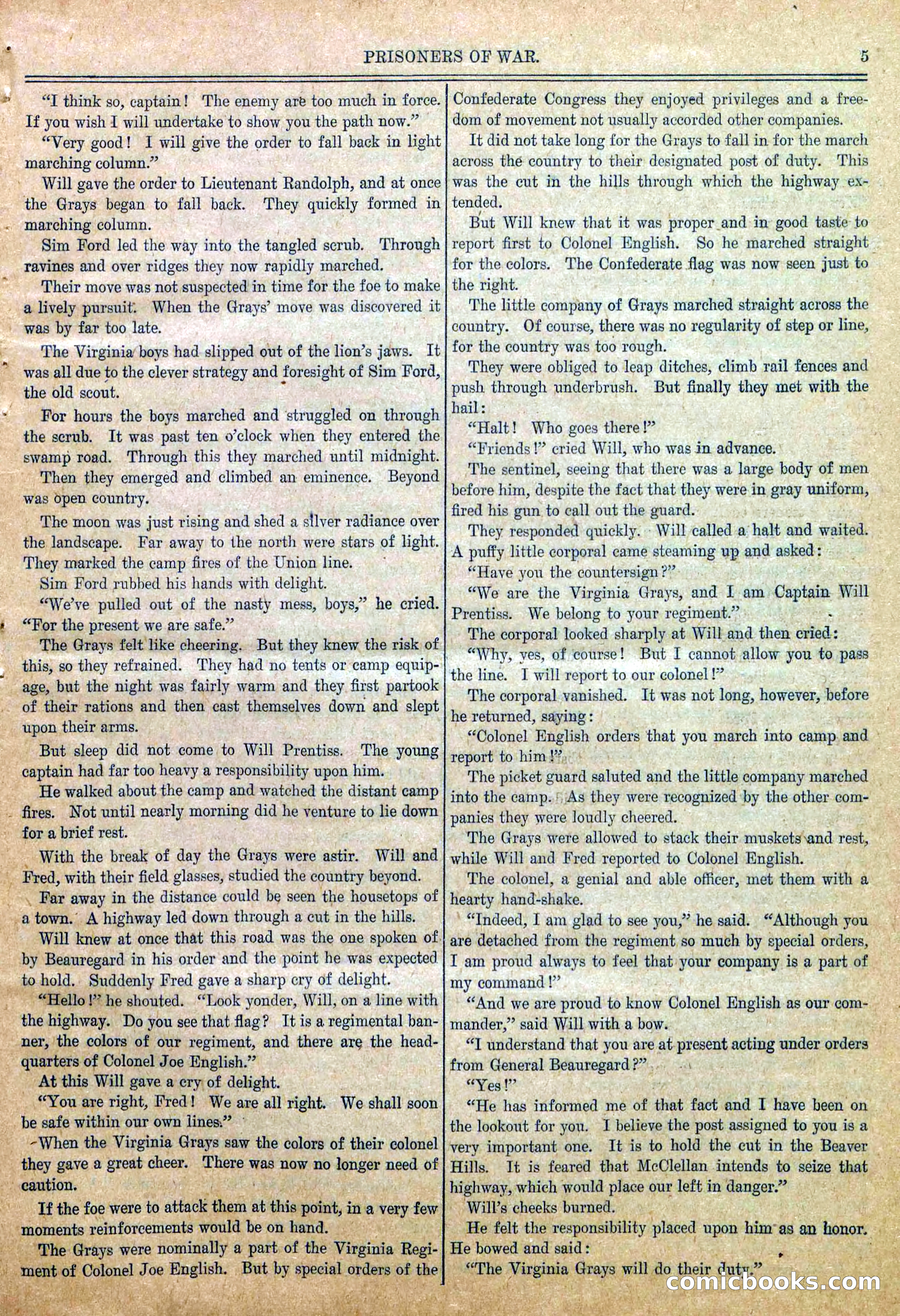Blue and Gray Weekly, No. 6 — page 7 of 36