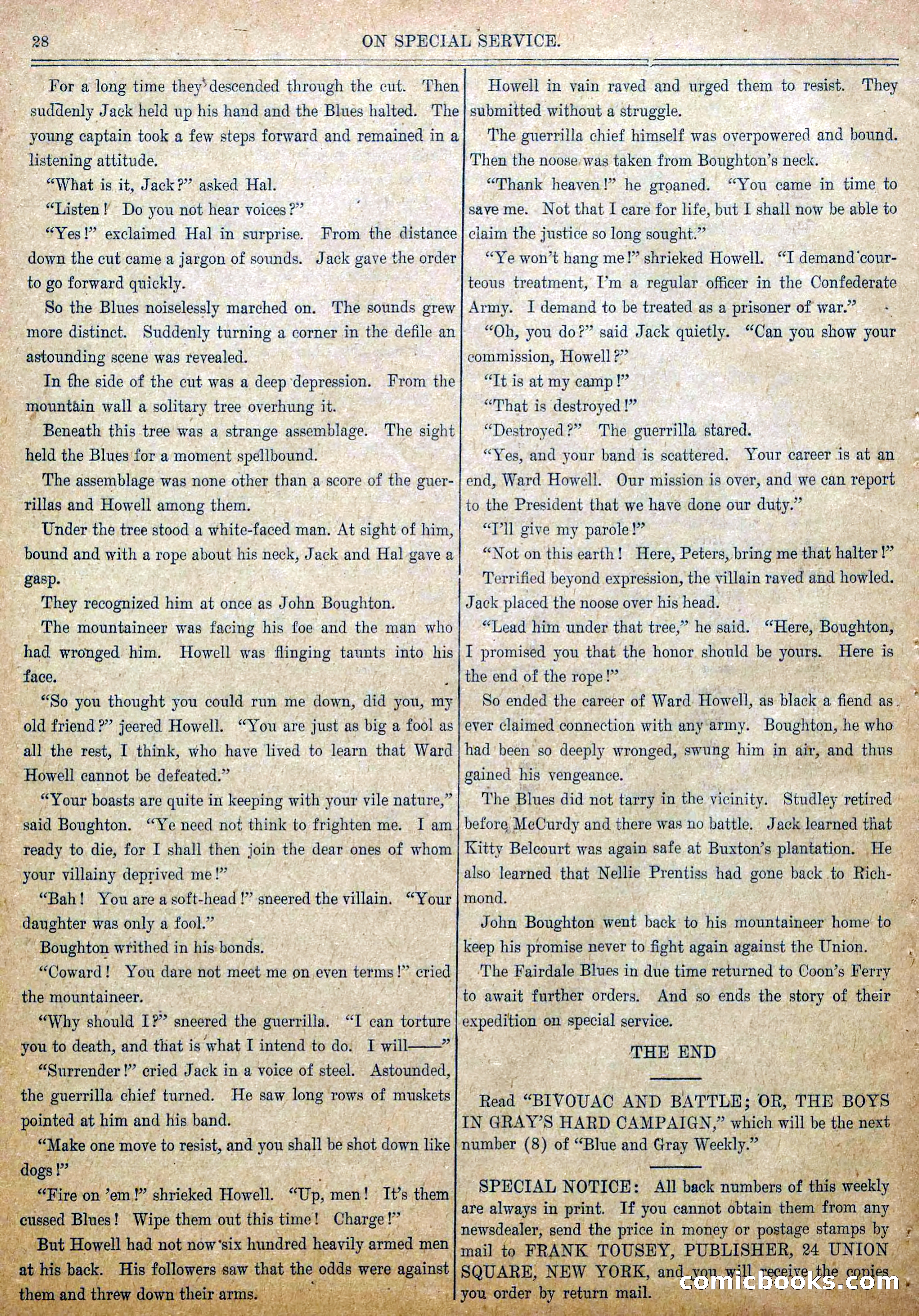 Blue and Gray Weekly, No. 7 — page 30 of 36