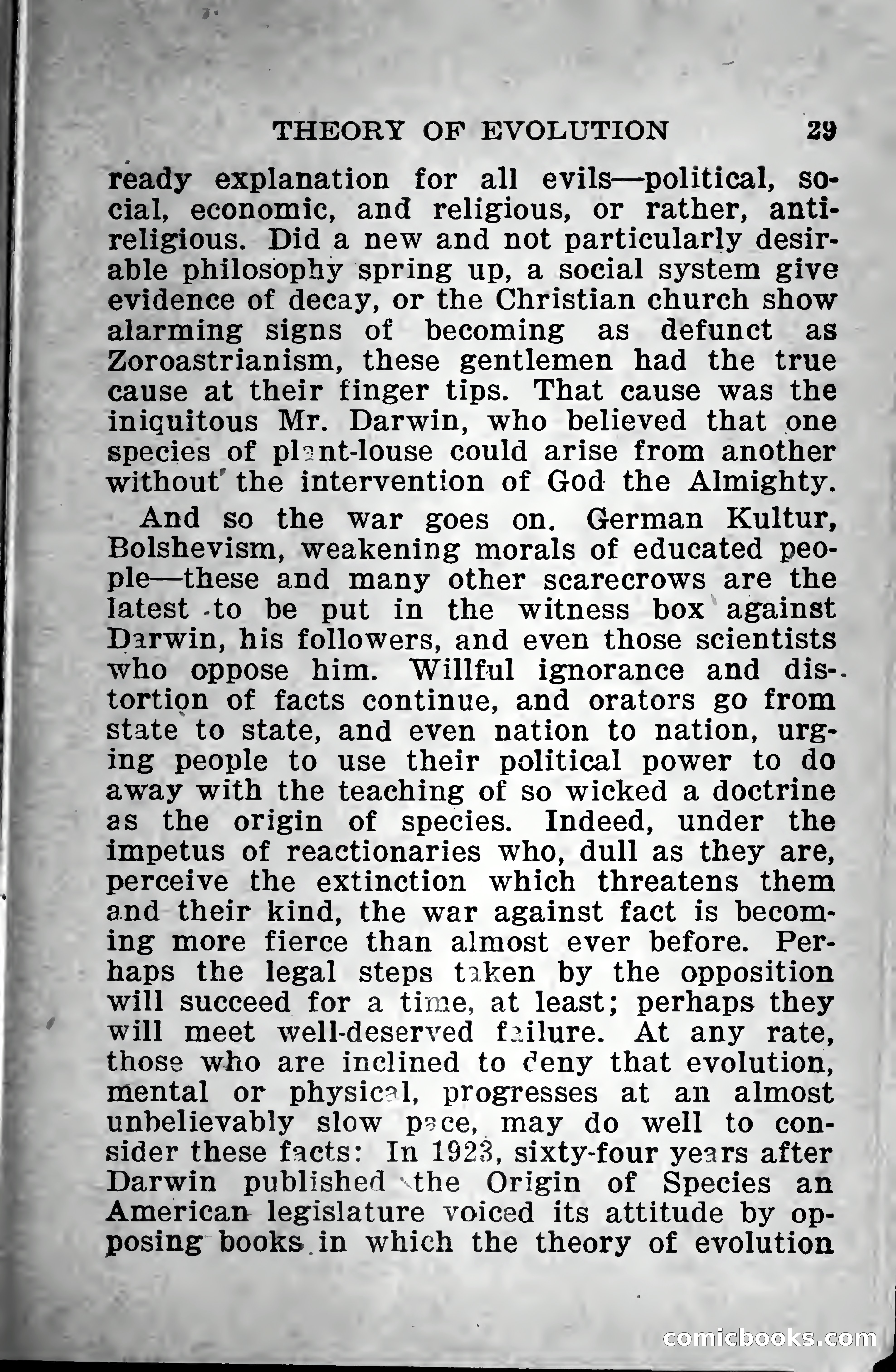 Little Blue Book No. 568: Darwin and the Theory of Evolution — page 31 of 400