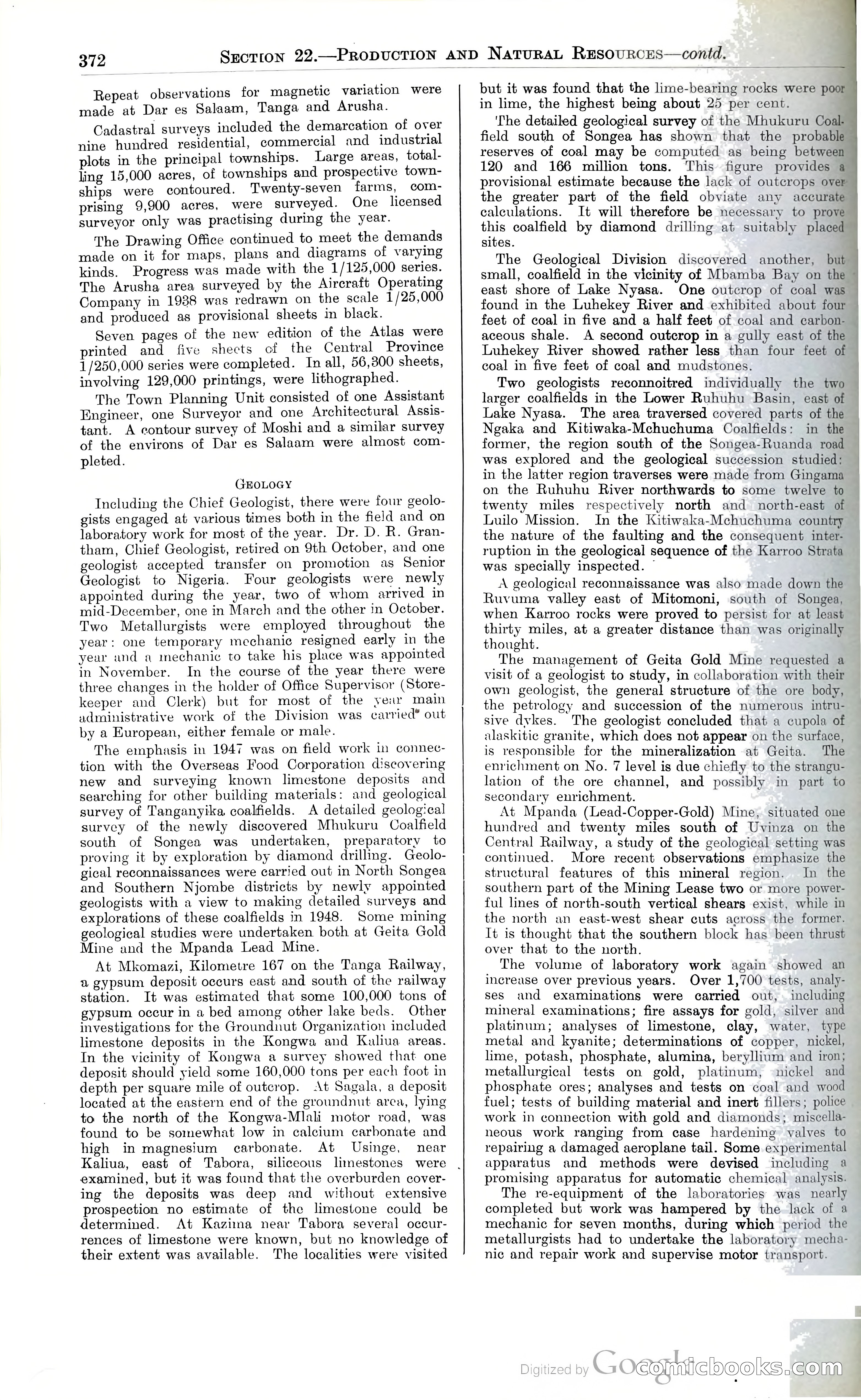 Tanganyika Territory Blue Book for the year ended 31st December 1947 — page 381 of 399