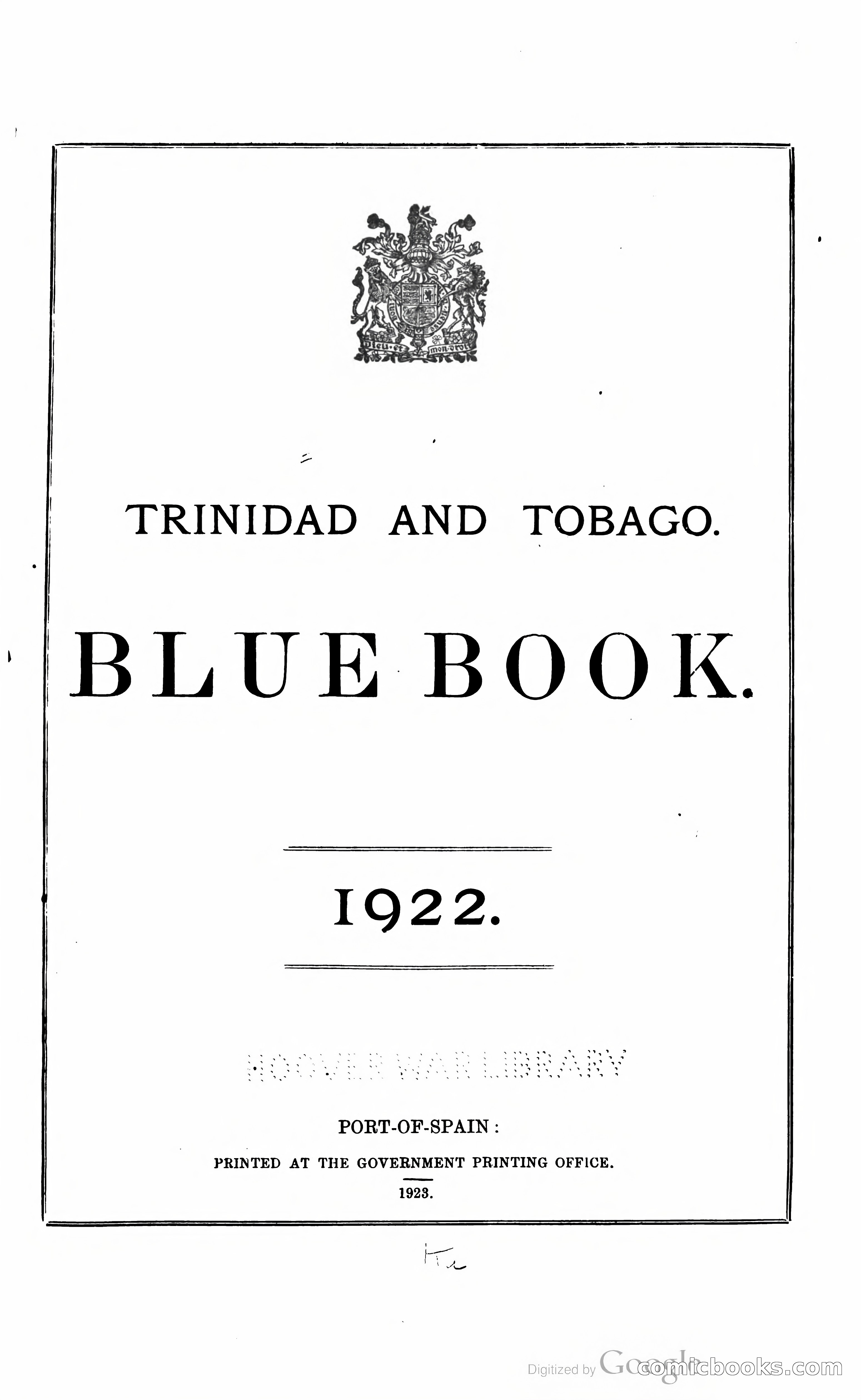 Trinidad and Tobago Blue Book, 1925 — page 6 of 400