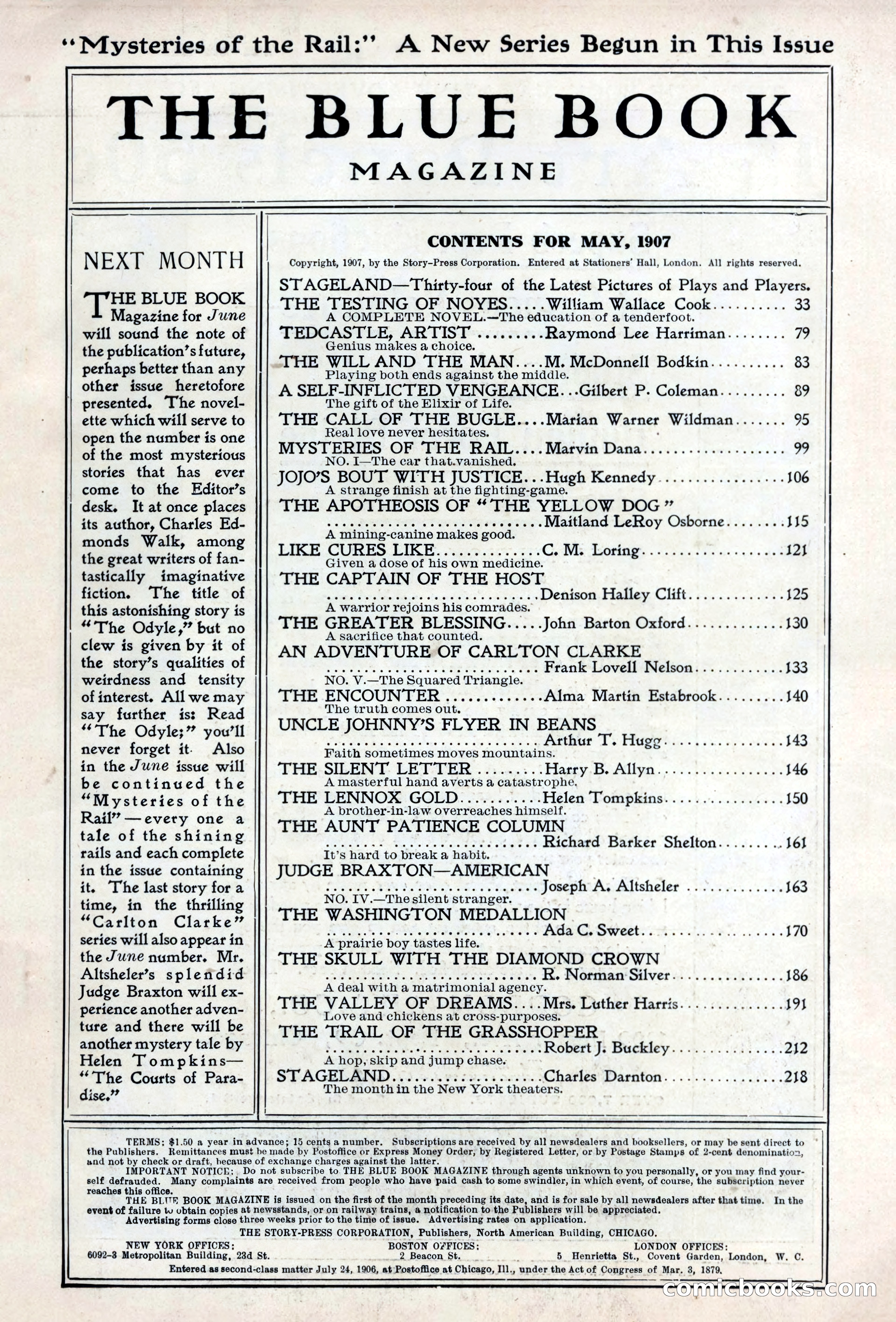 The Blue Book Magazine, May 1907 — page 5 of 242