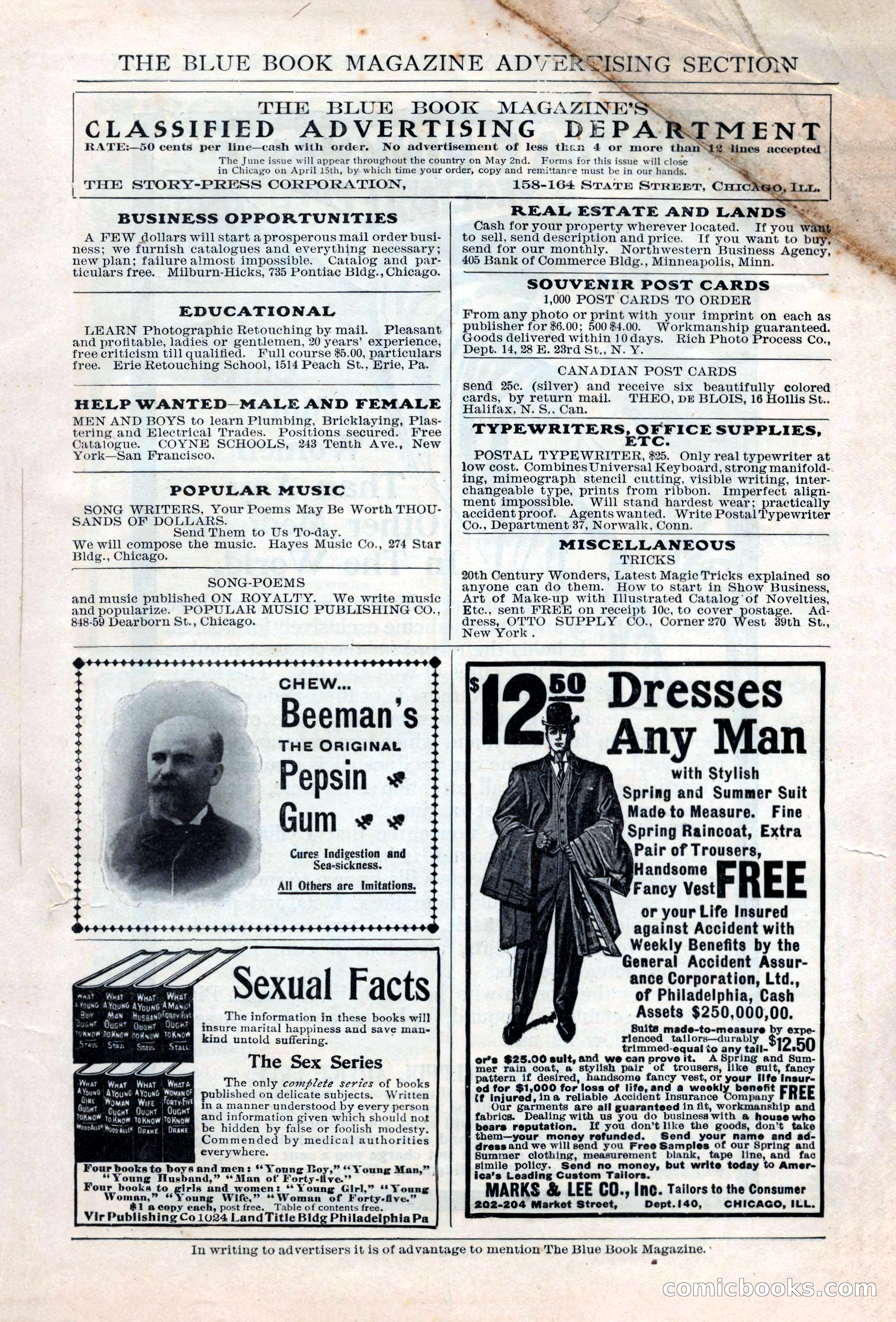 The Blue Book Magazine, May 1907 — page 233 of 242