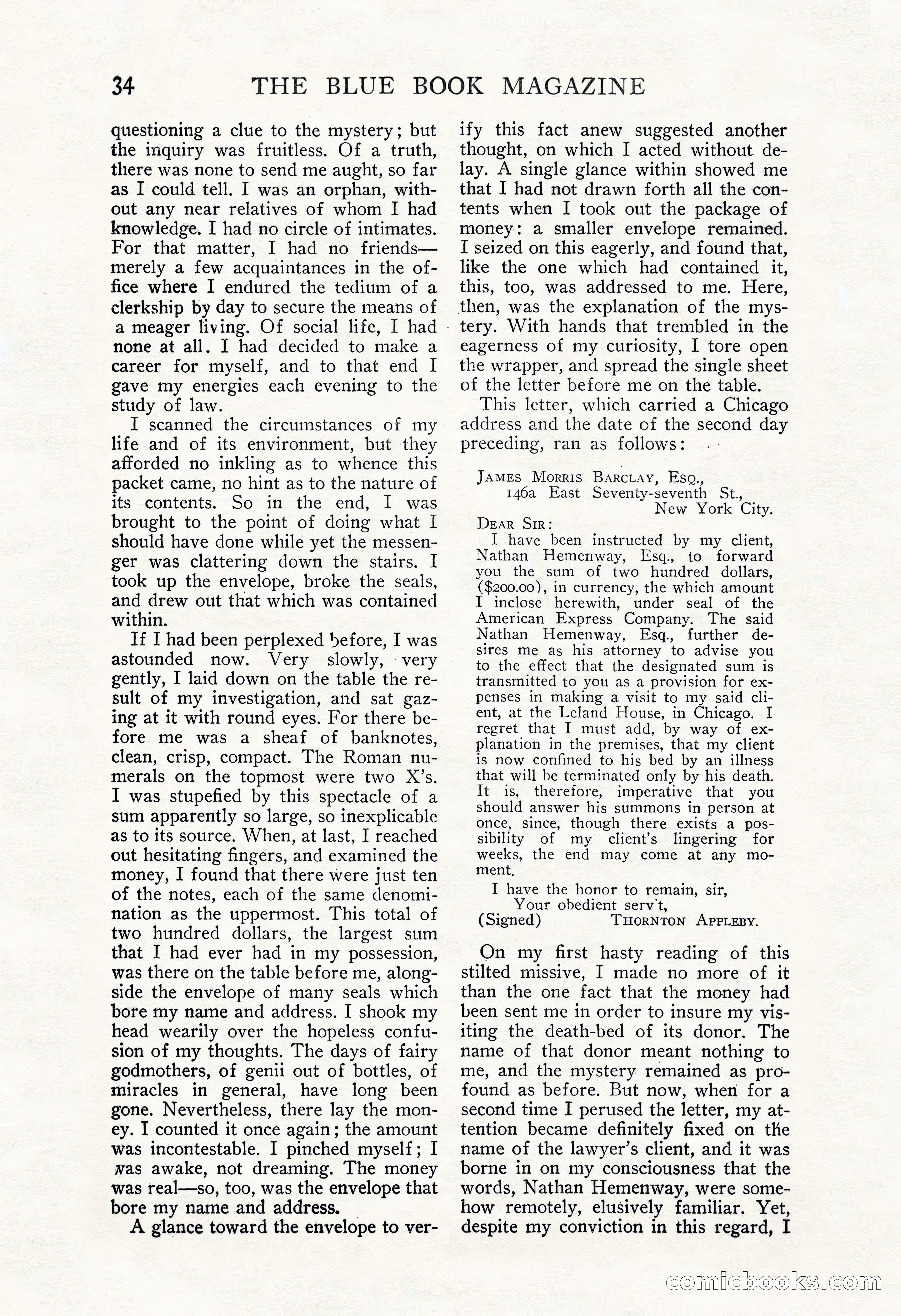 The Blue Book Magazine, November 1909 — page 38 of 254