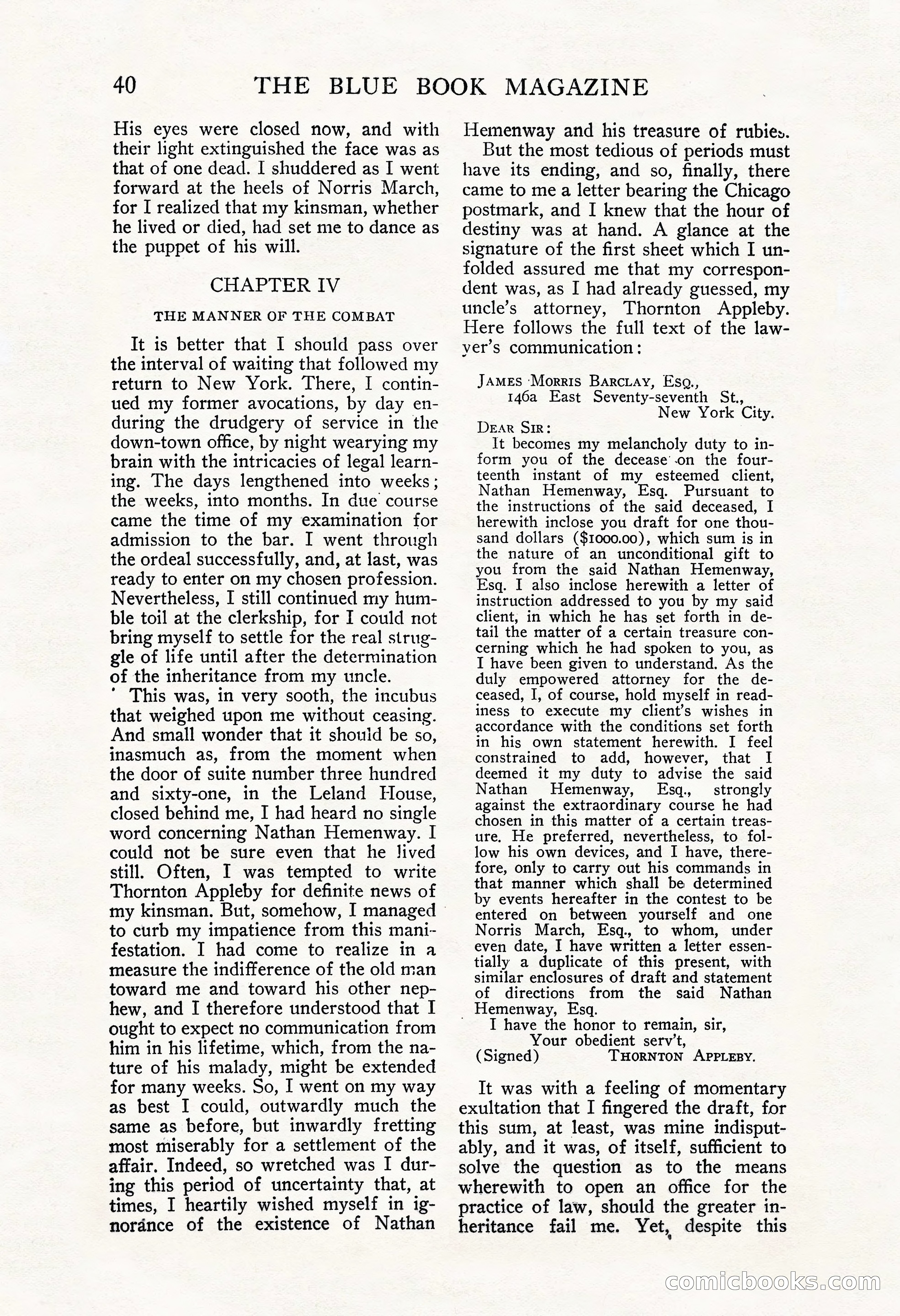 The Blue Book Magazine, November 1909 — page 44 of 254