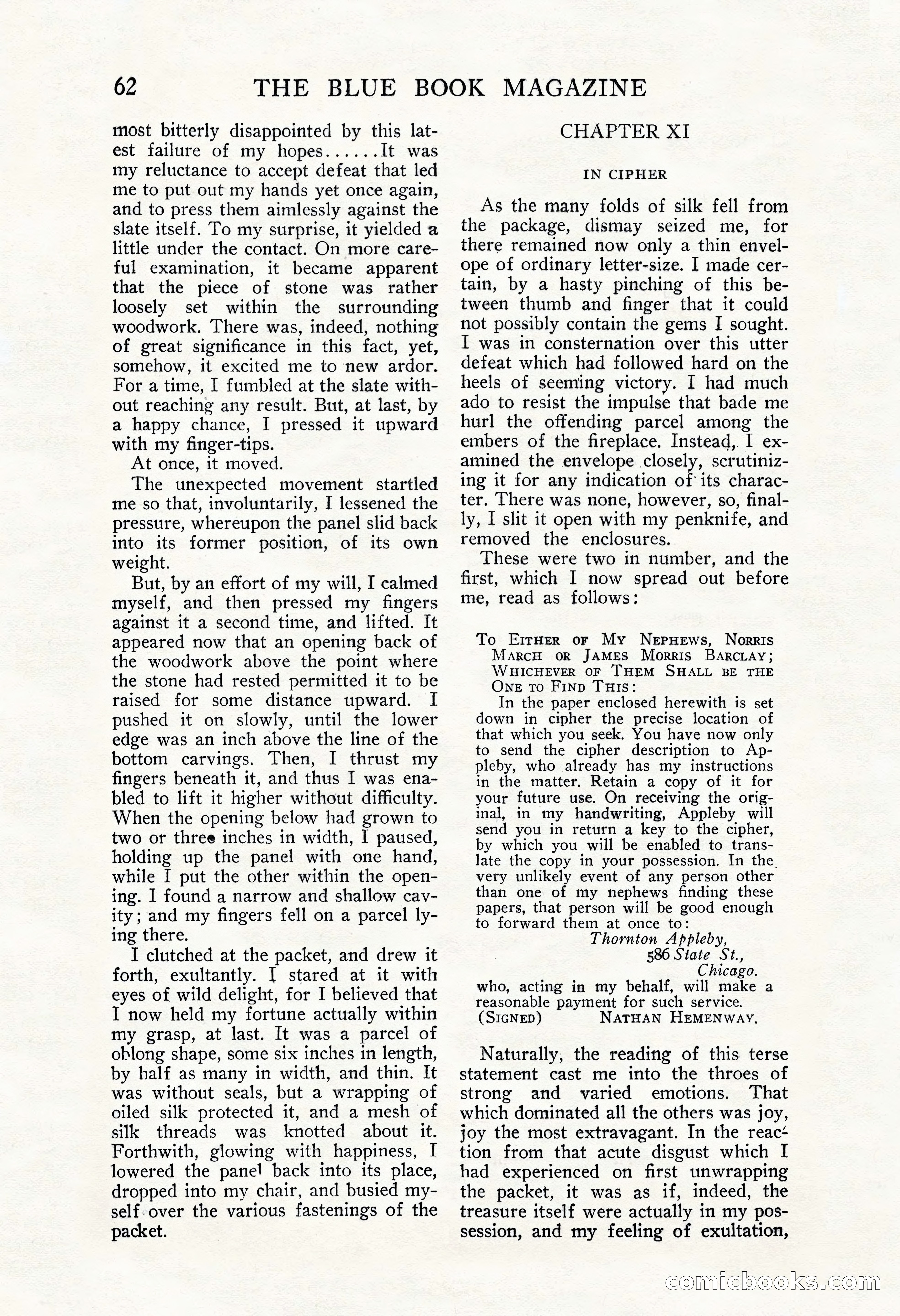 The Blue Book Magazine, November 1909 — page 66 of 254
