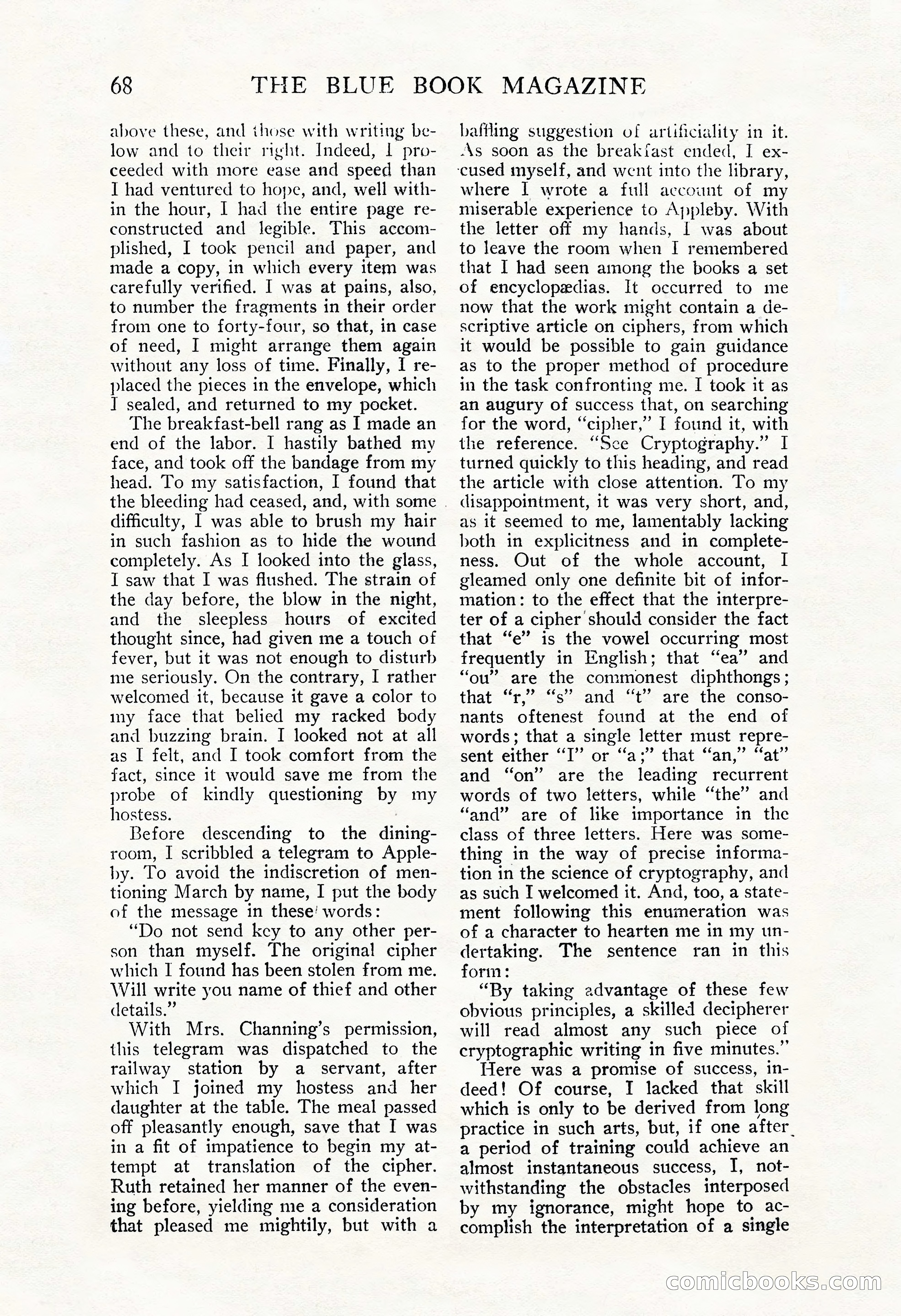 The Blue Book Magazine, November 1909 — page 72 of 254