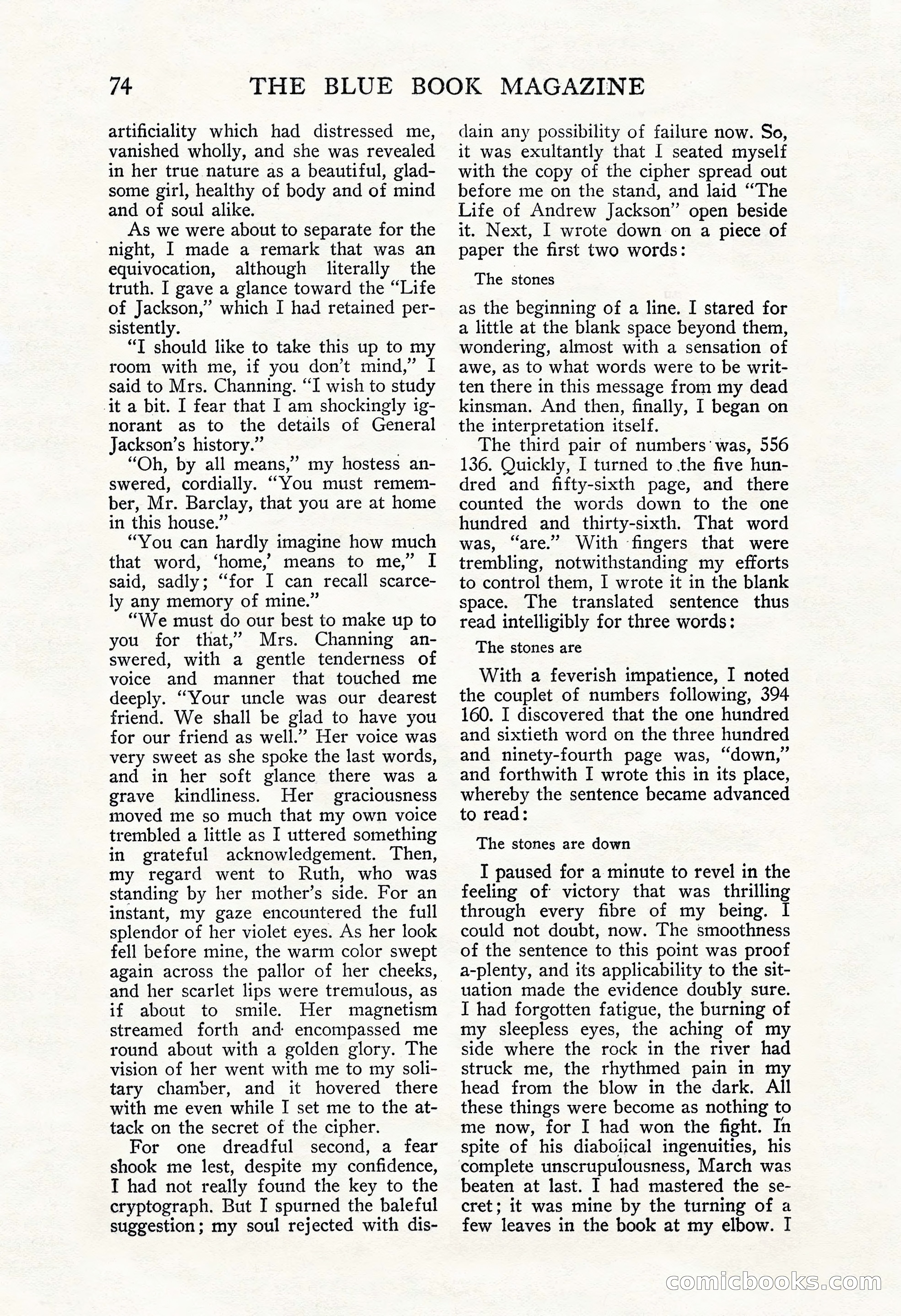 The Blue Book Magazine, November 1909 — page 78 of 254
