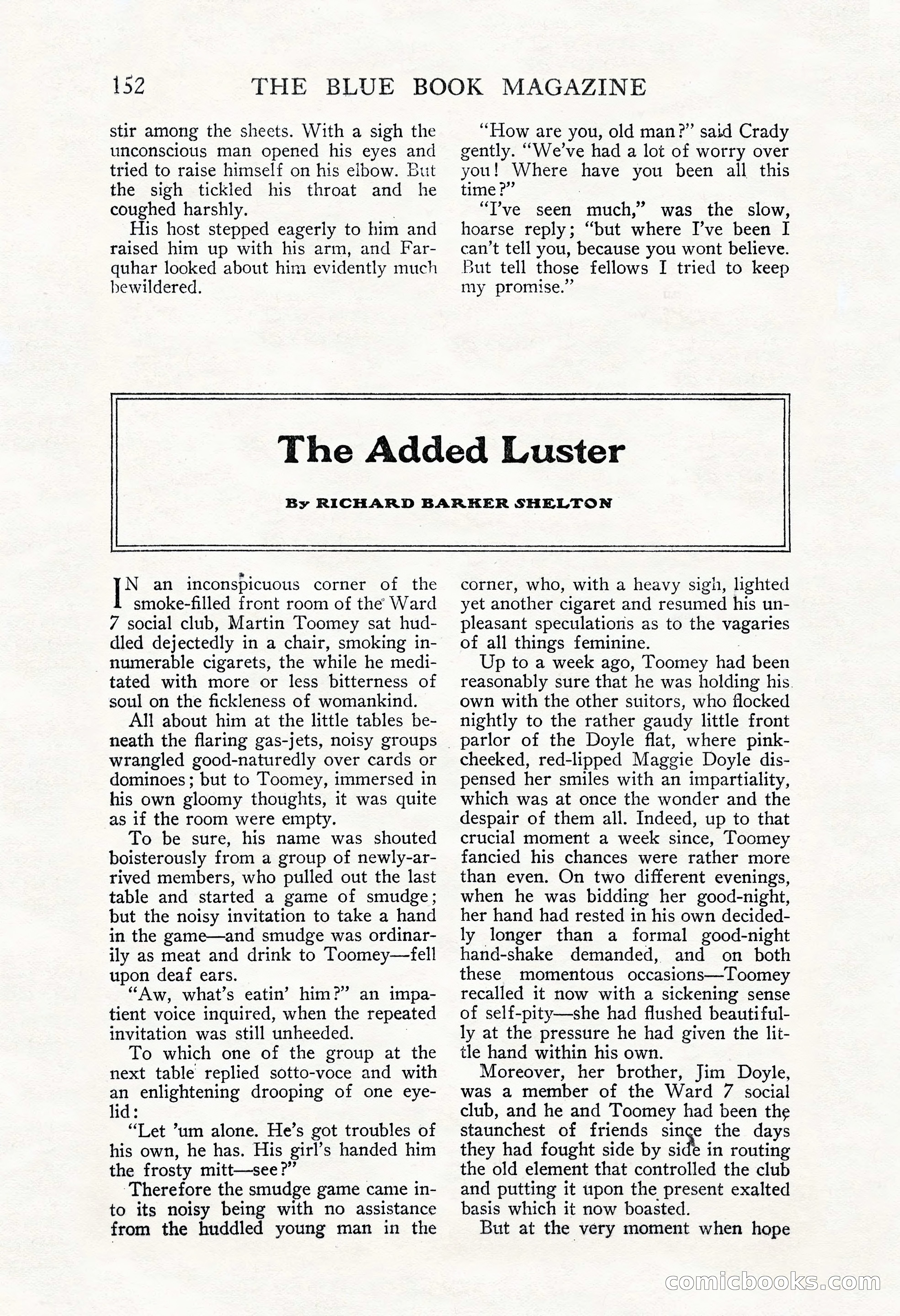 The Blue Book Magazine, November 1909 — page 156 of 254