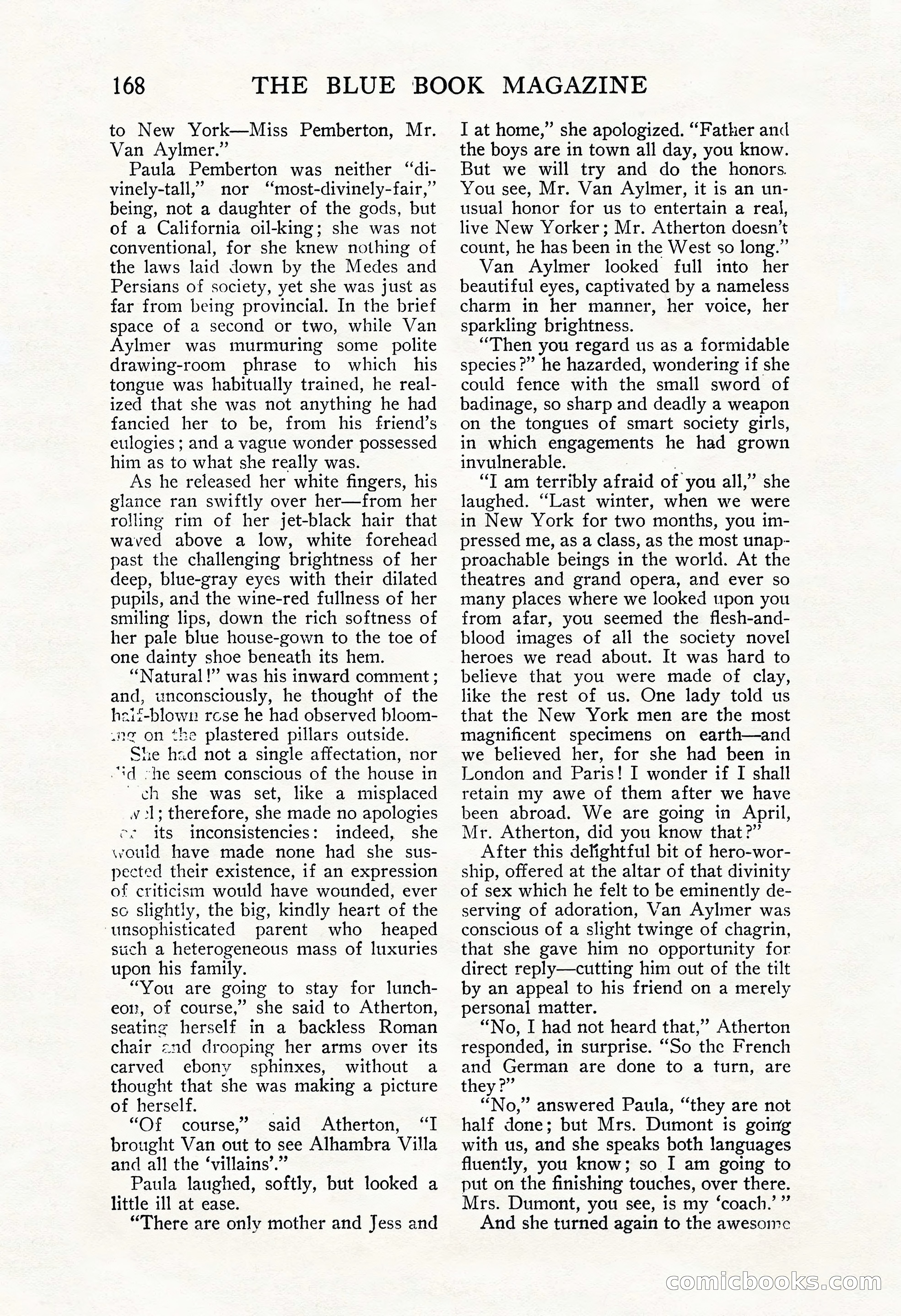 The Blue Book Magazine, November 1909 — page 172 of 254