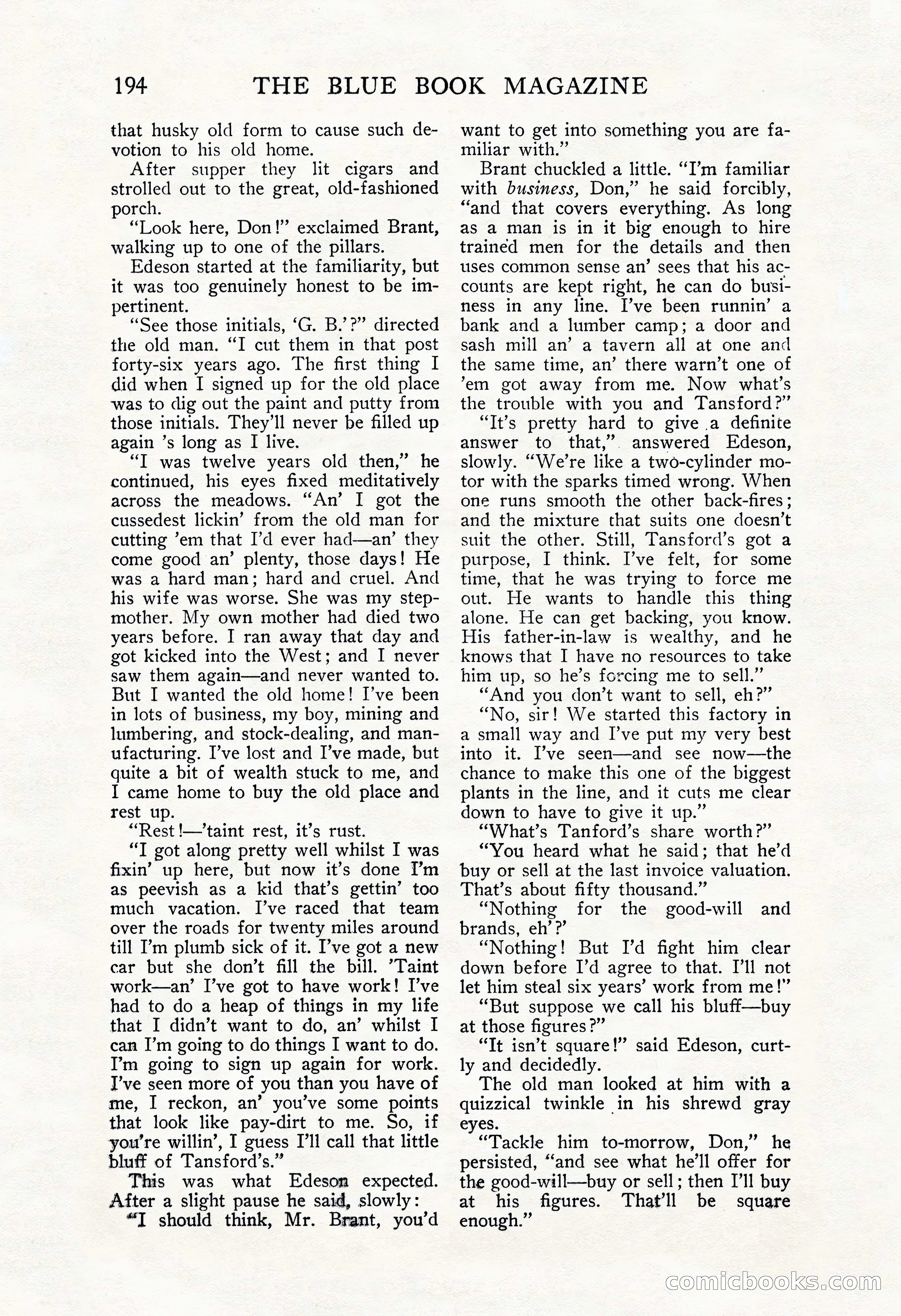 The Blue Book Magazine, November 1909 — page 198 of 254