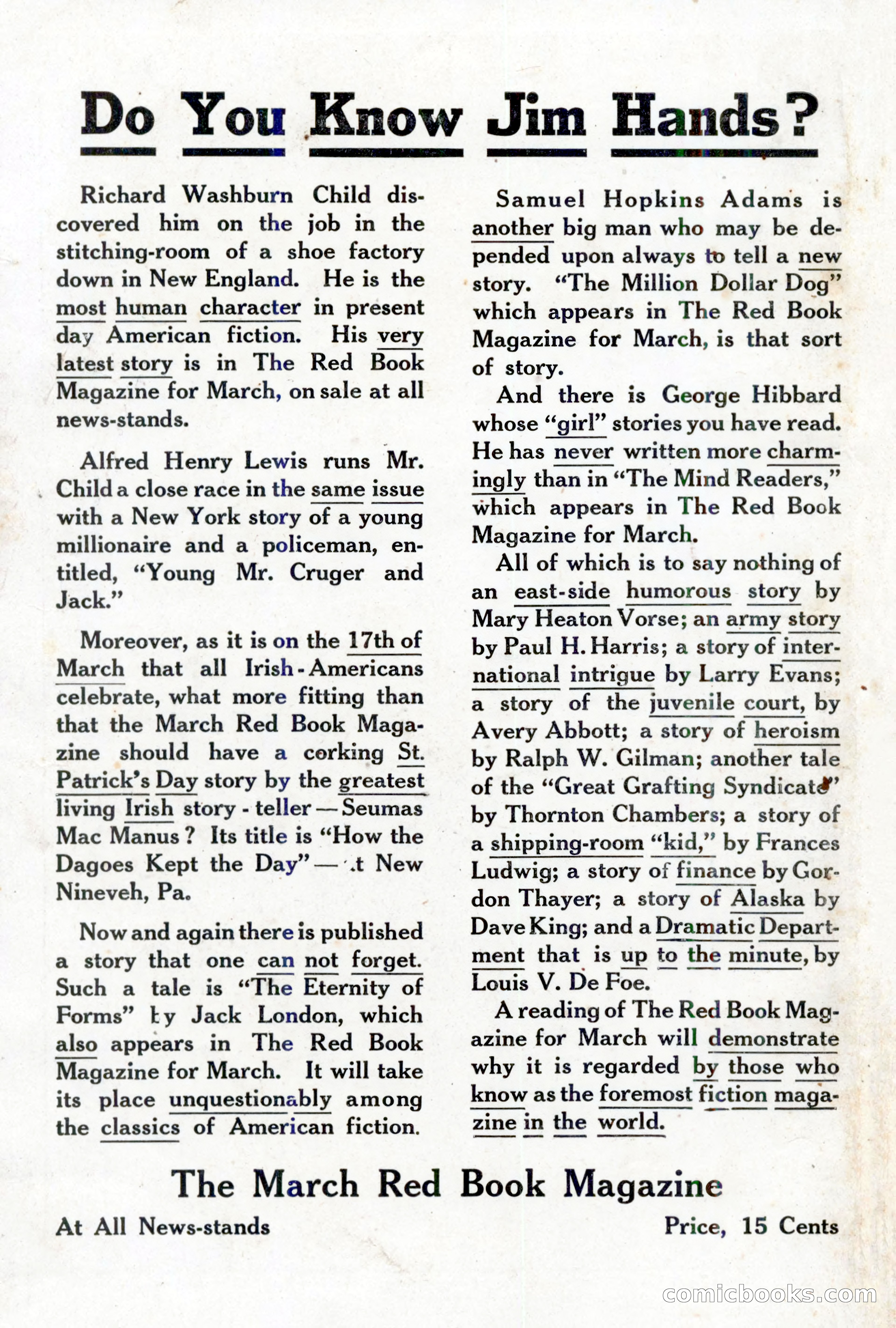 The Blue Book Magazine, April 1911 — page 4 of 250