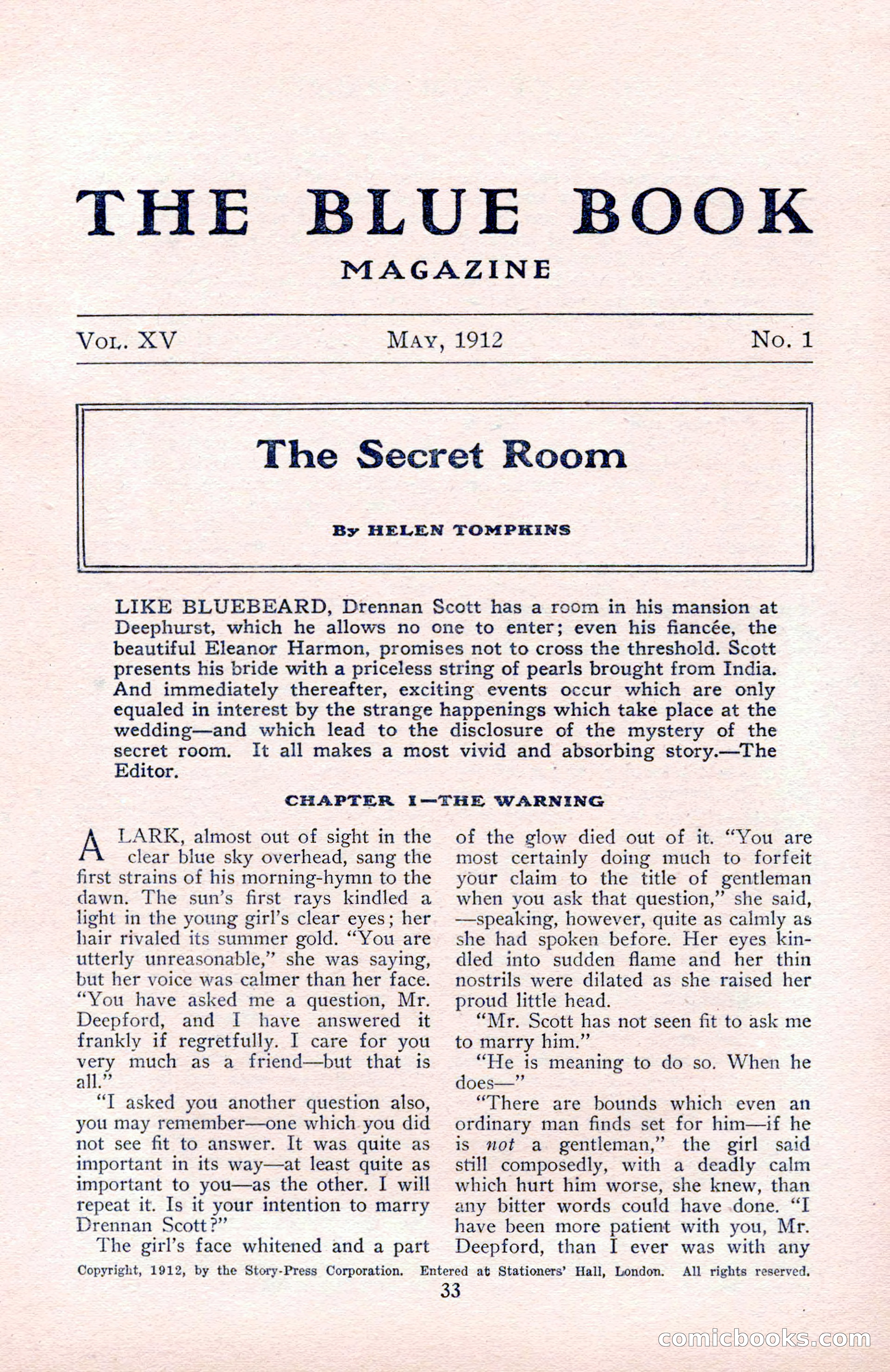 The Blue Book Magazine, May 1912 — page 35 of 244
