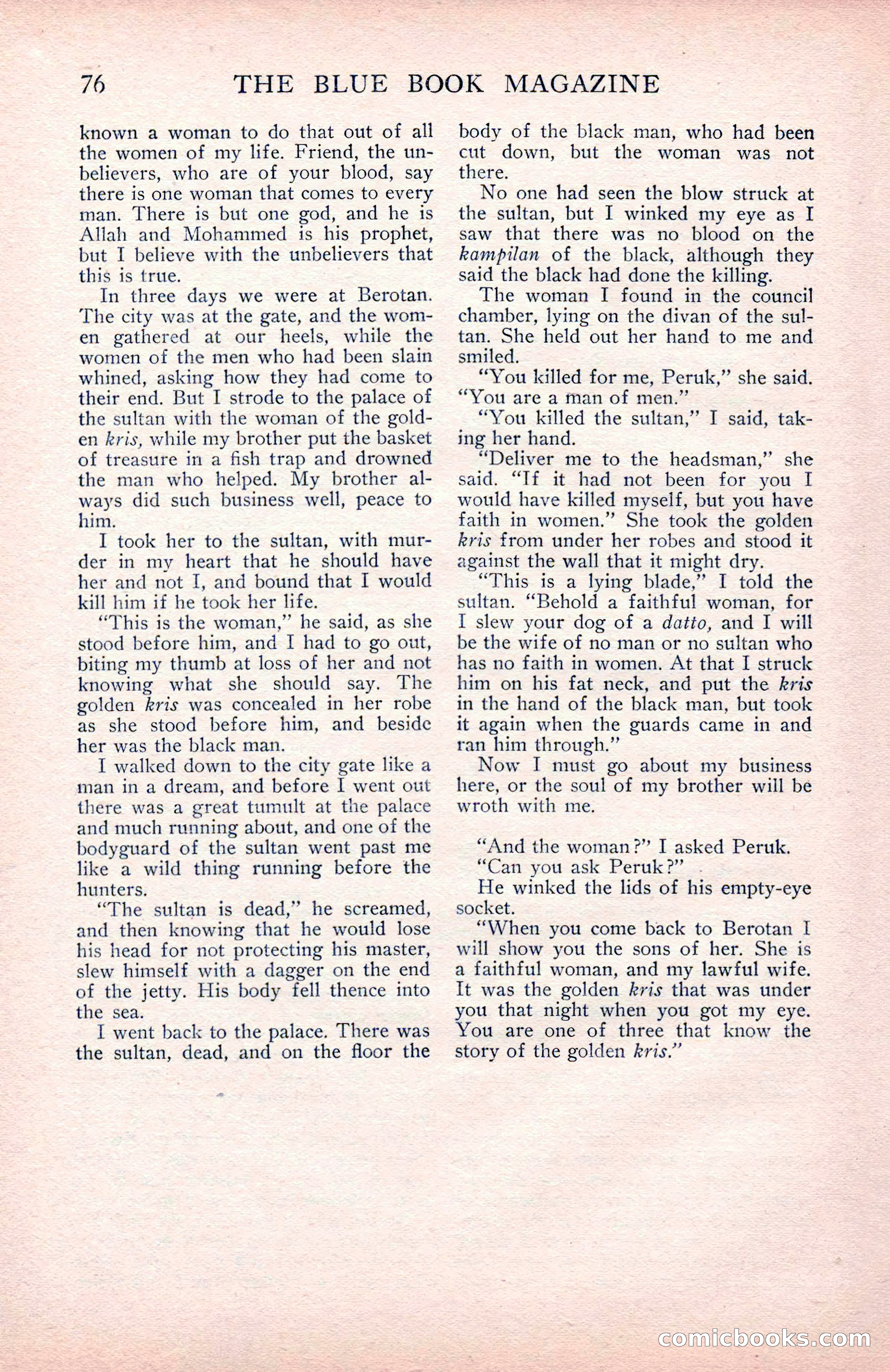 The Blue Book Magazine, May 1912 — page 78 of 244