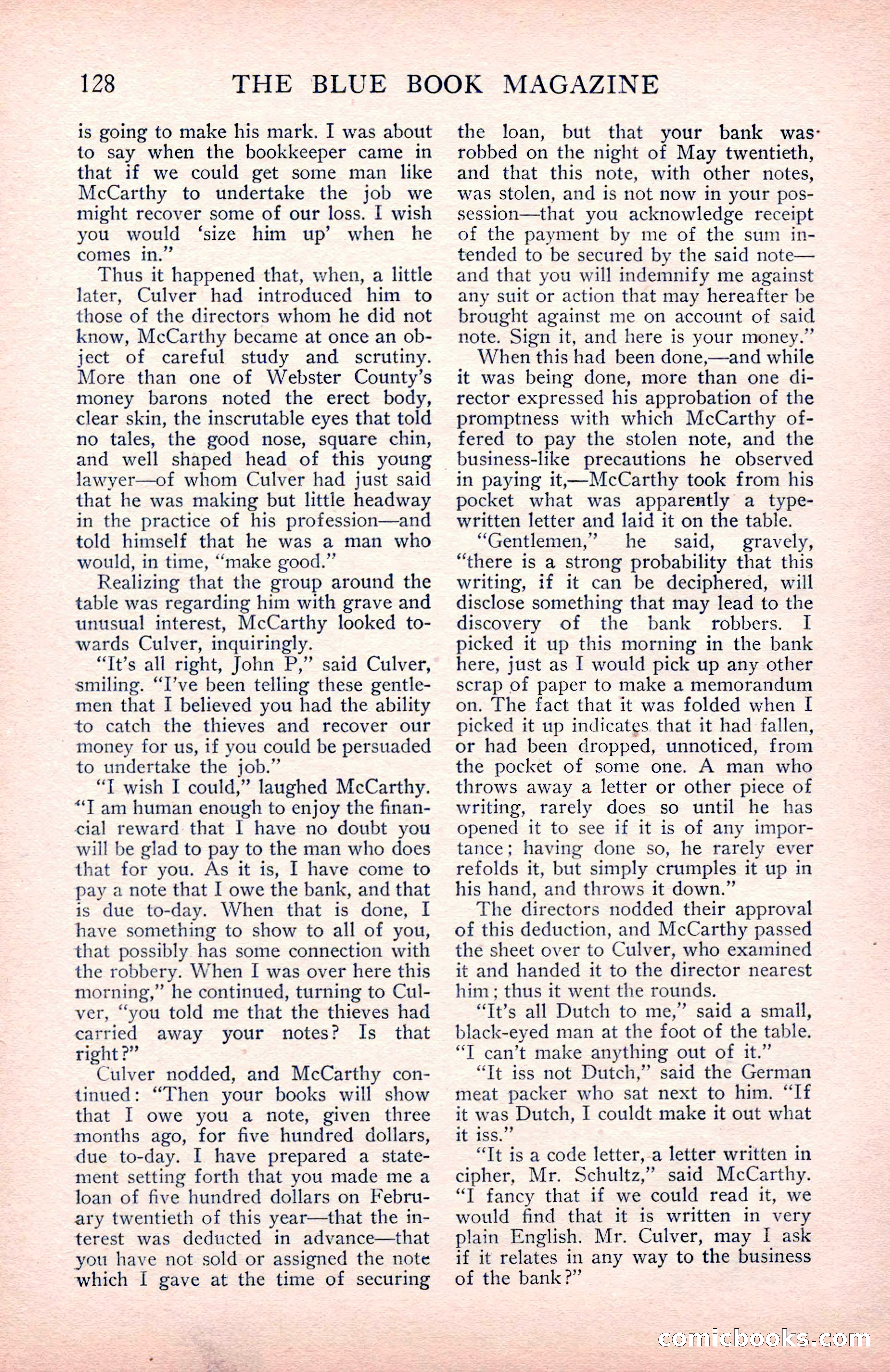 The Blue Book Magazine, May 1912 — page 130 of 244