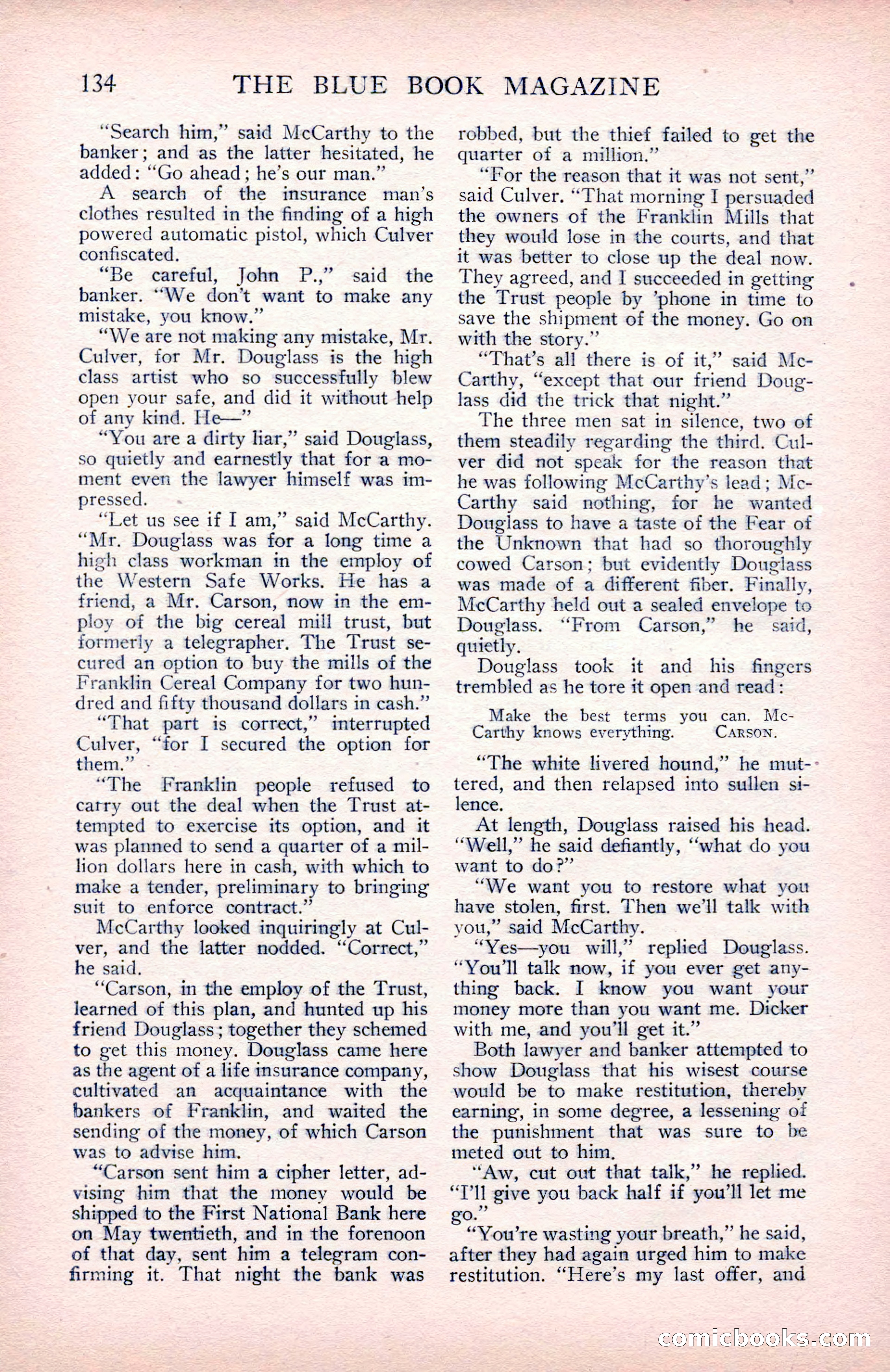 The Blue Book Magazine, May 1912 — page 136 of 244