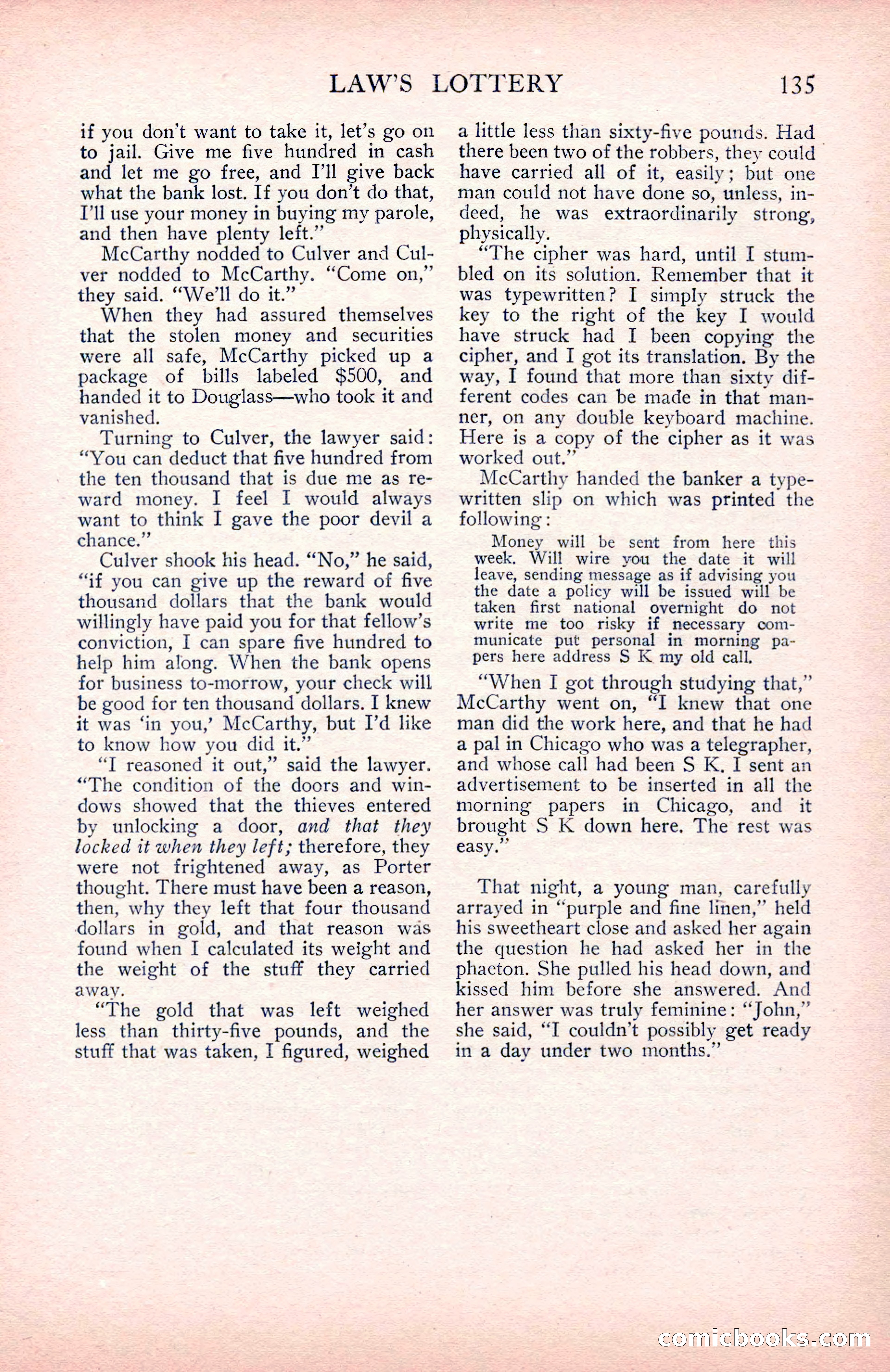 The Blue Book Magazine, May 1912 — page 137 of 244