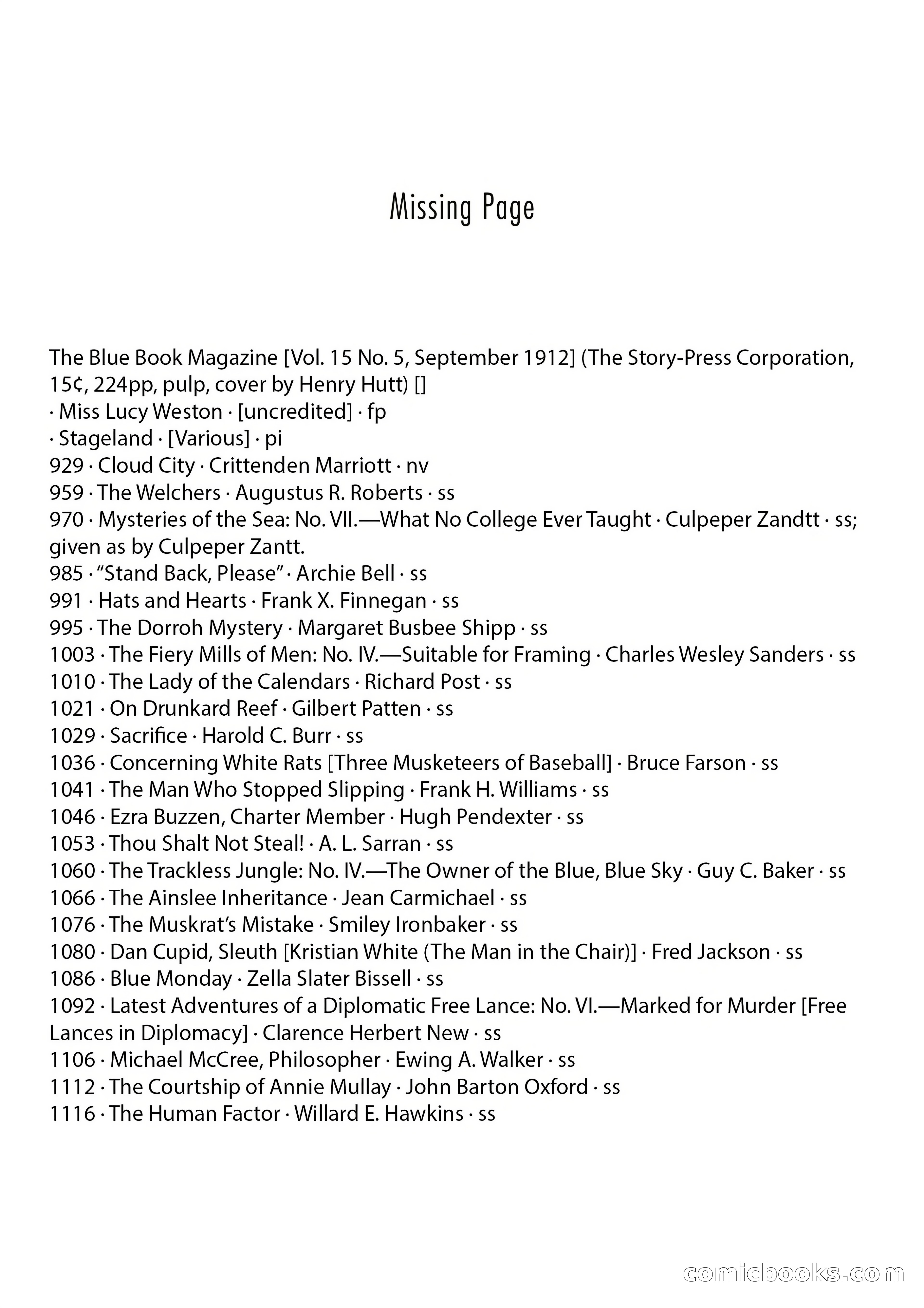 The Blue Book Magazine, September 1912 — page 3 of 212