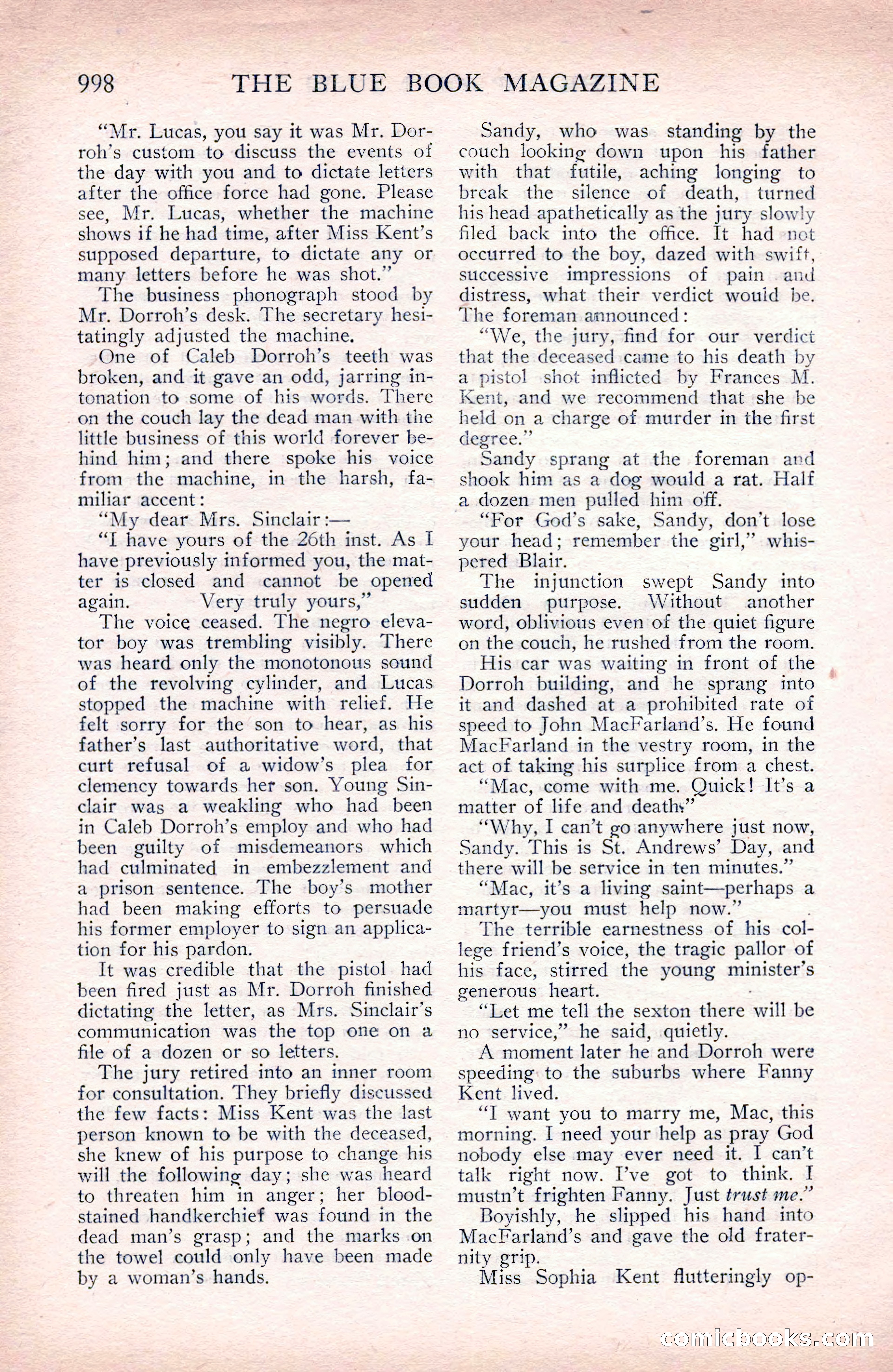The Blue Book Magazine, September 1912 — page 74 of 212