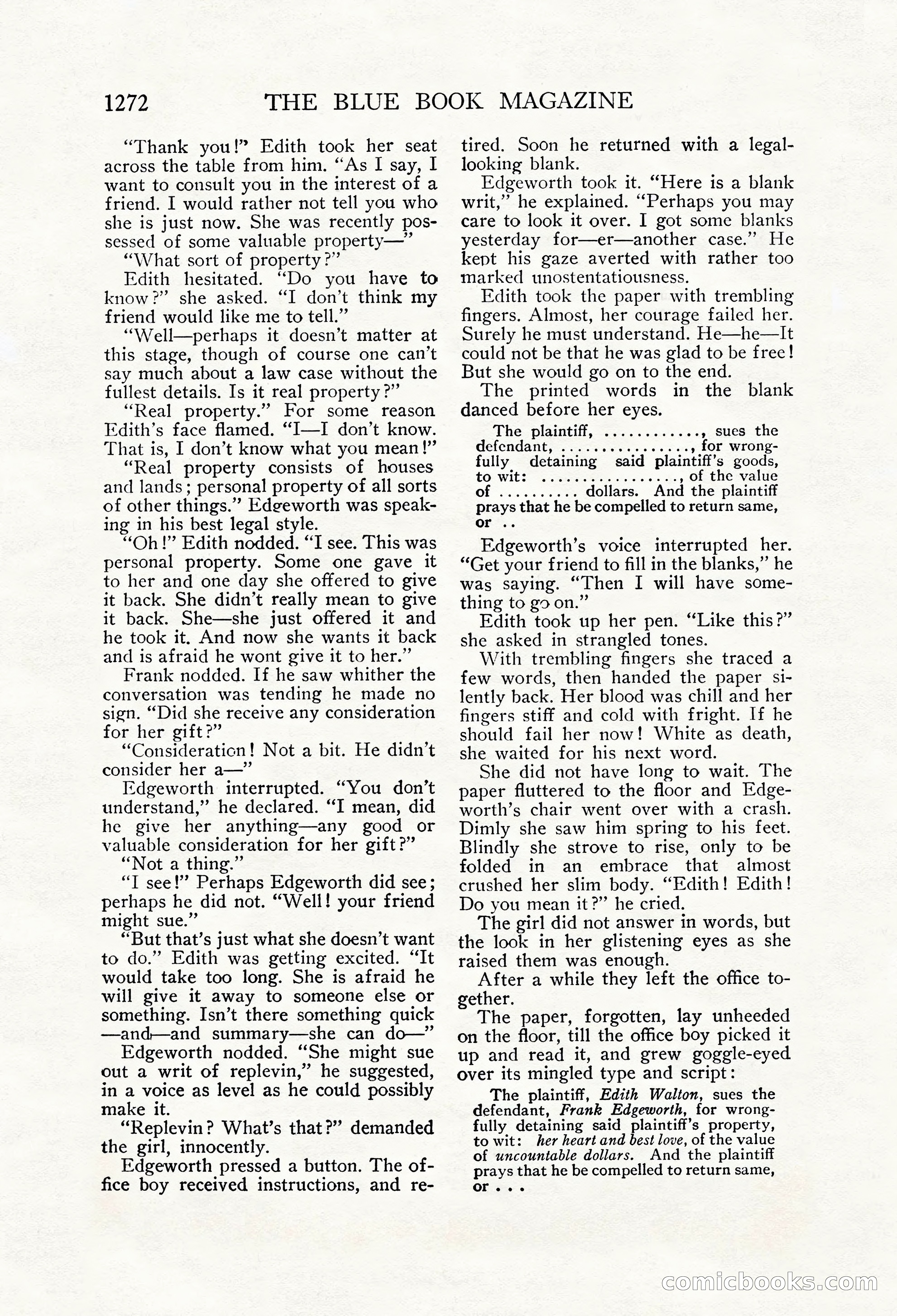 The Blue Book Magazine, October 1912 — page 152 of 242