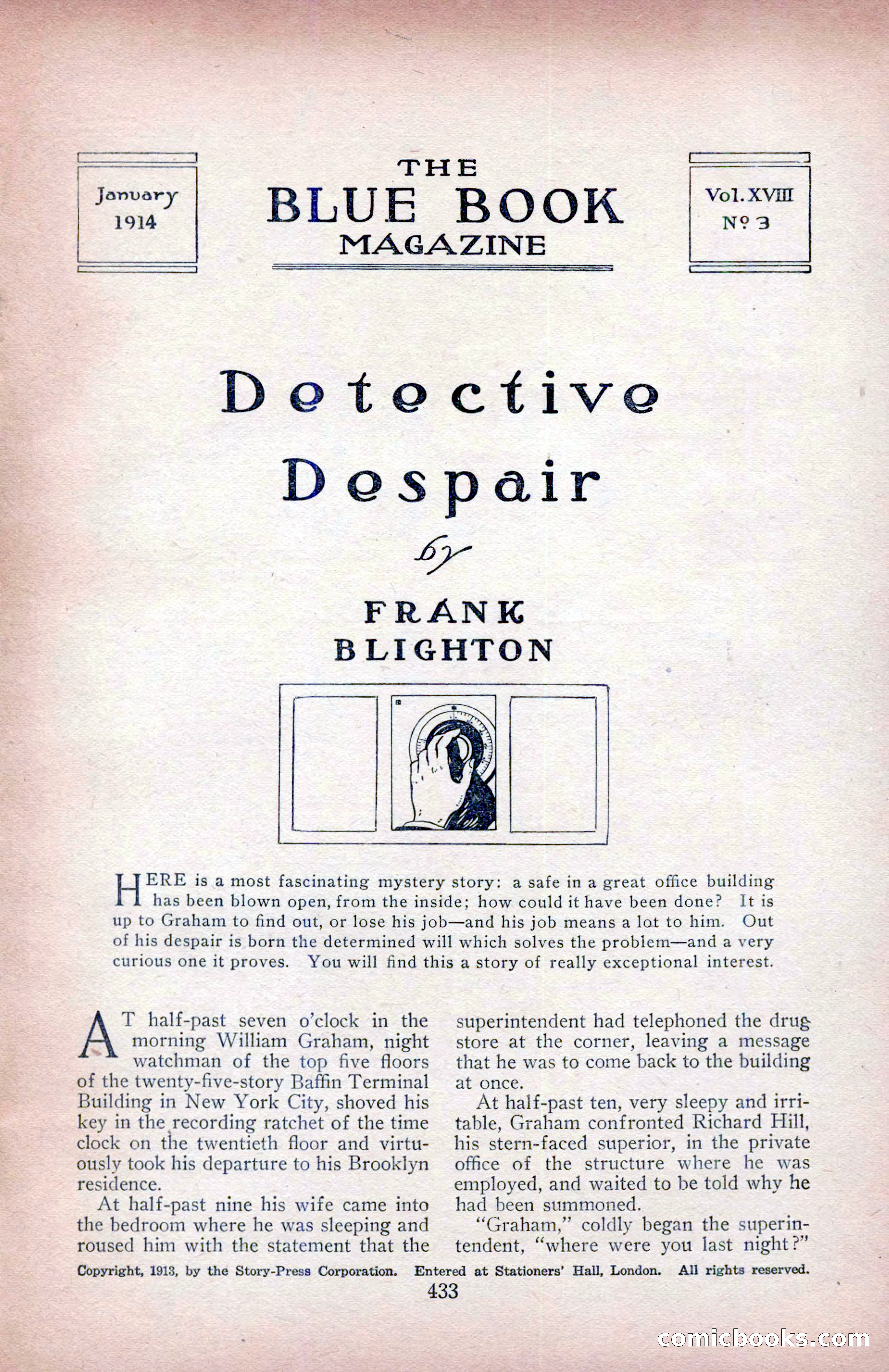 The Blue Book Magazine, January 1914 — page 19 of 228